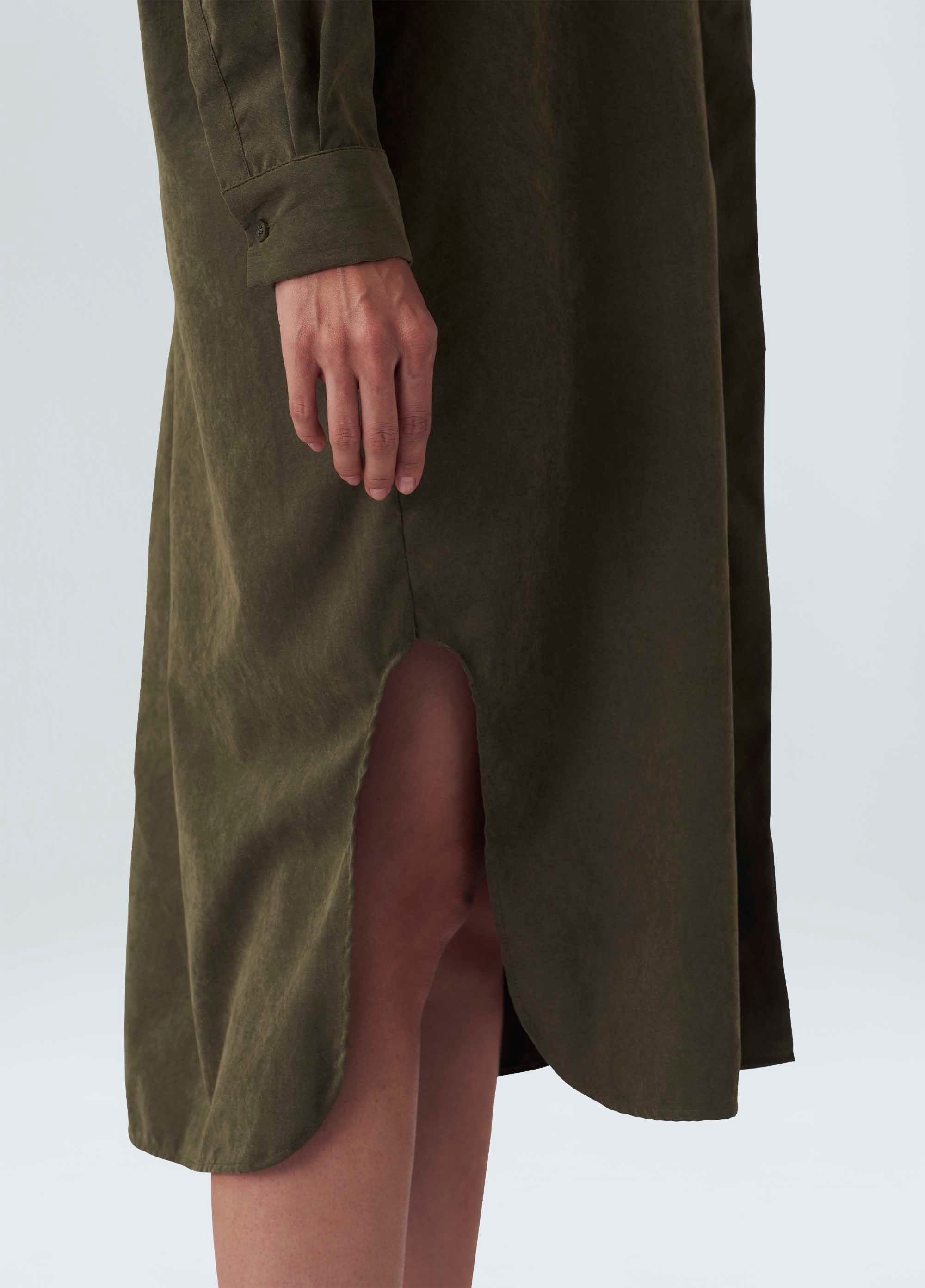 VESTIDO CHEMISE BOLSOS MIDI