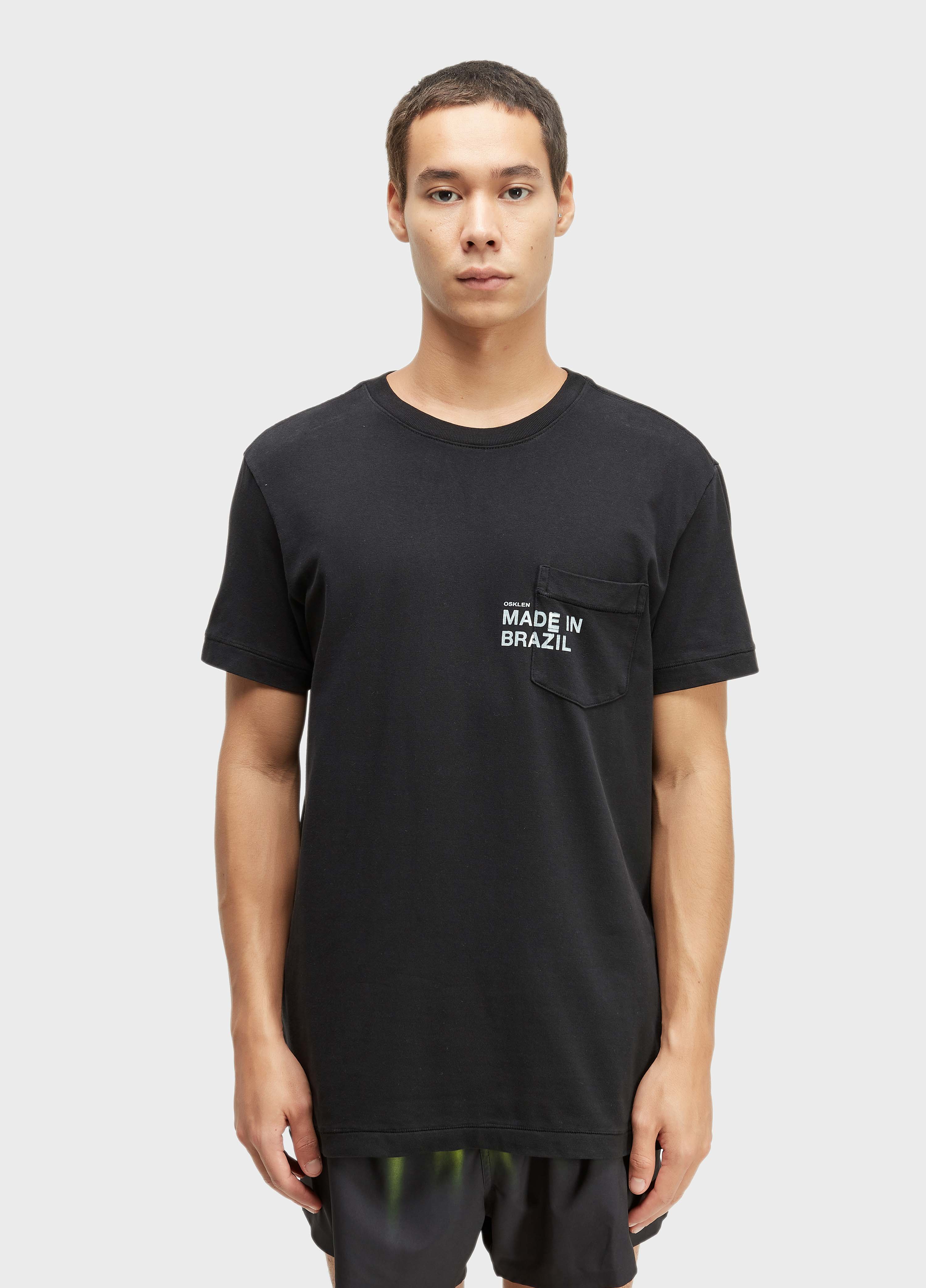 T-SHIRT POCKET MADE IN BRAZIL PRETO