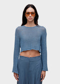 BLUSA ML FLARE TRICOT REDE