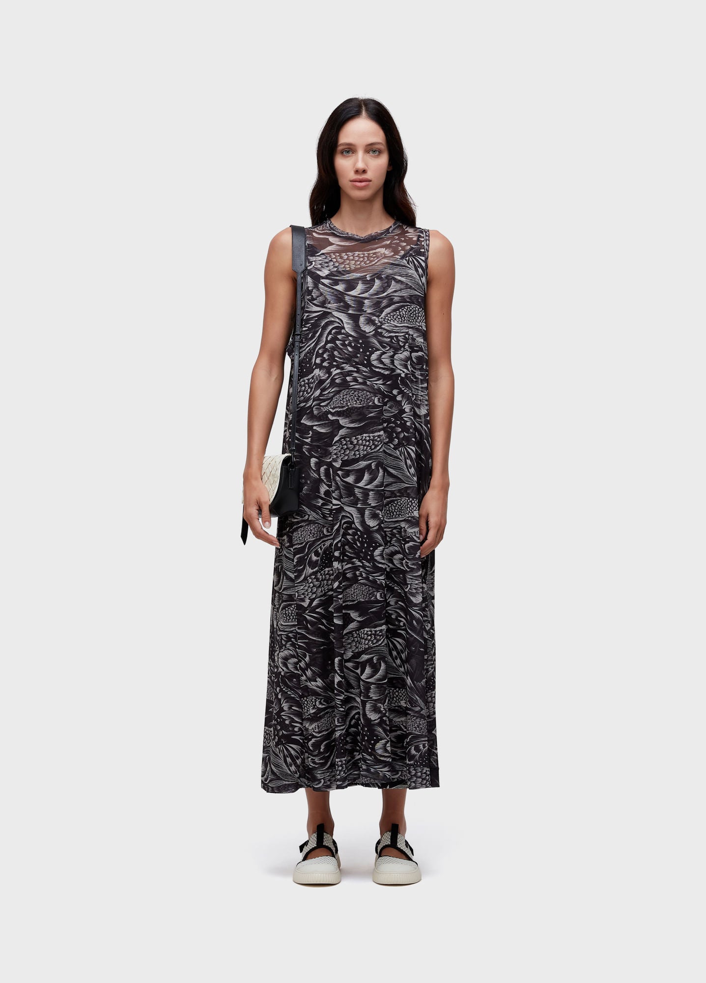 VESTIDO TULE PIRARUCU TRACE PRETO/OFF-WHITE