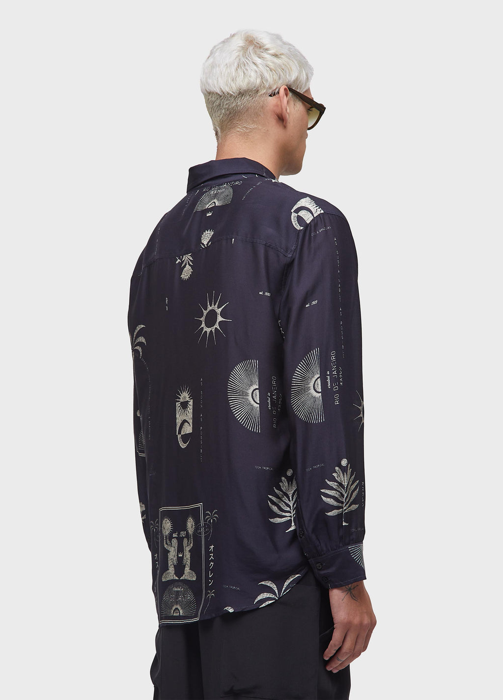 CAMISA 1989 ML PRETO/OFF-WHITE