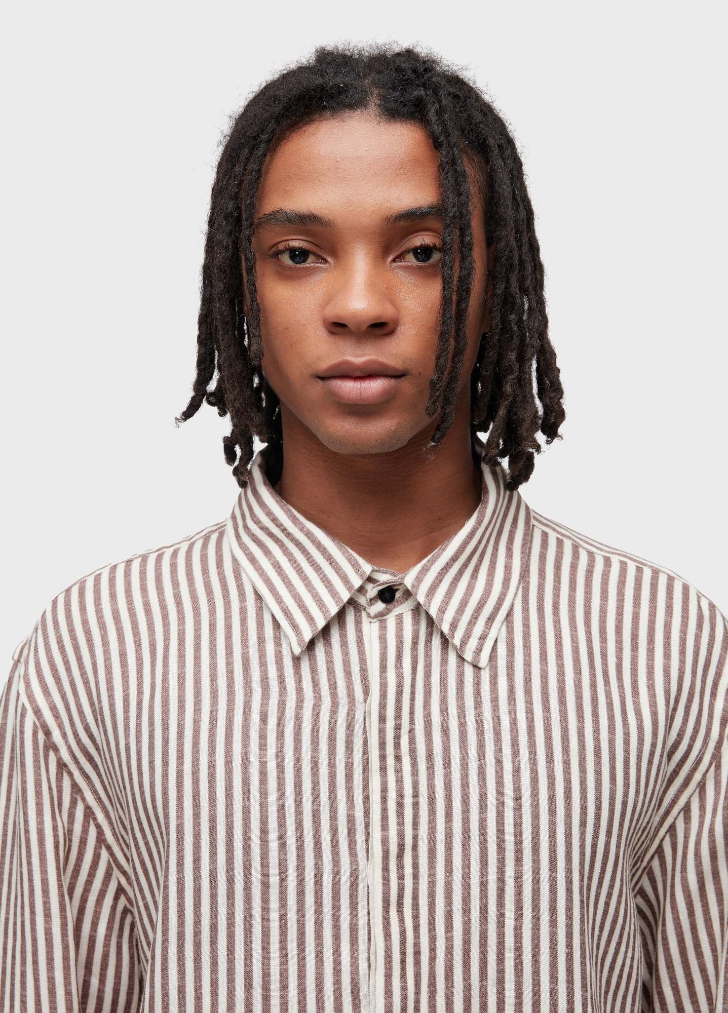CAMISA OVER BRUN STRIPES