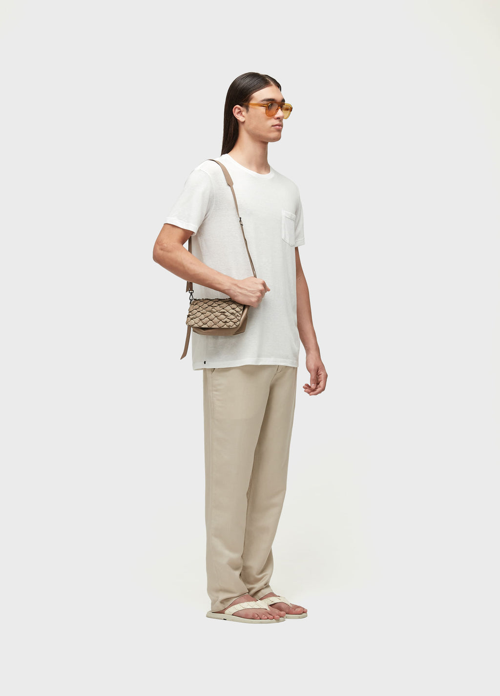 T-SHIRT RUSTIC POCKET E-BASICS MC II OFF-WHITE