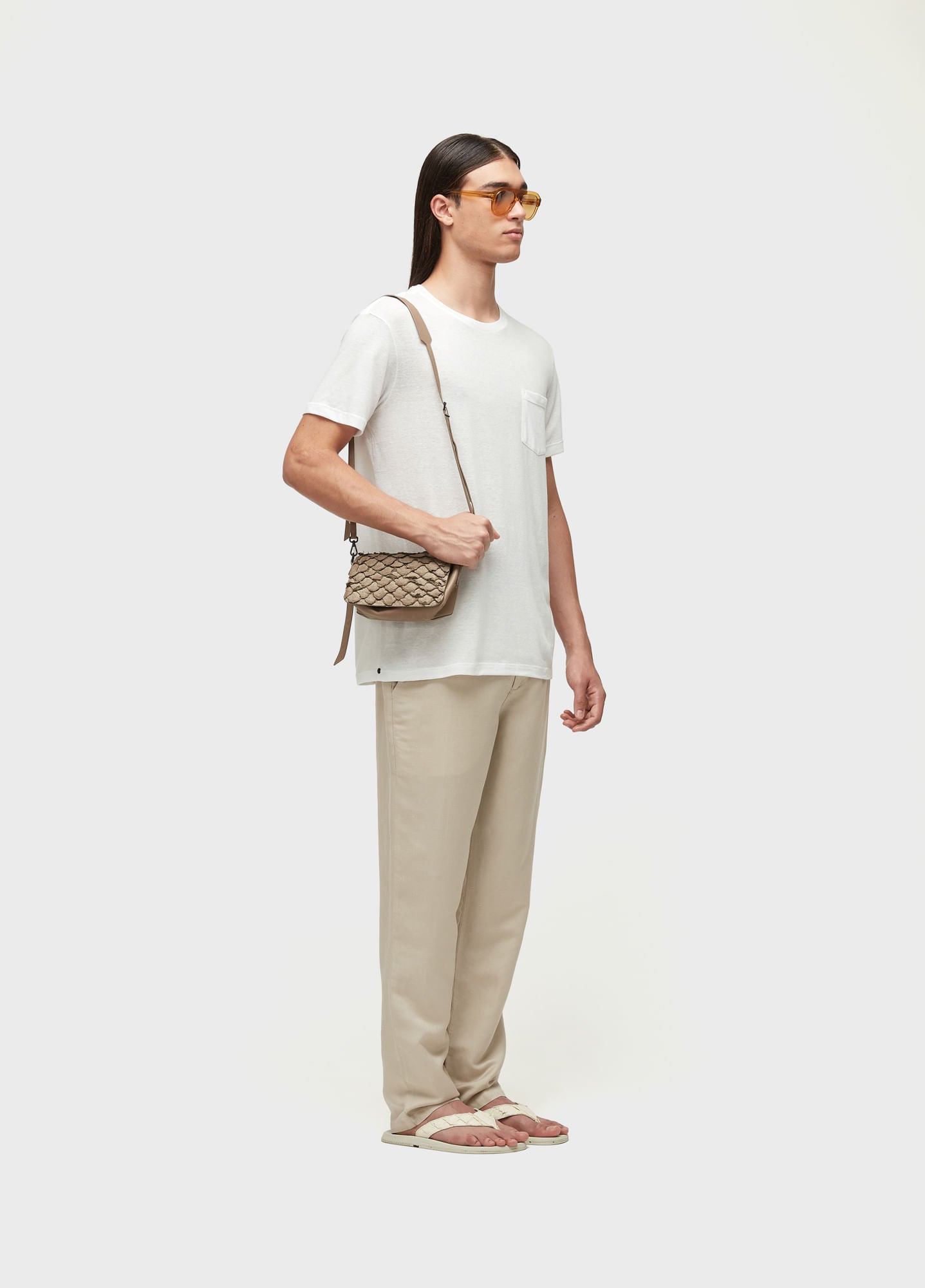 T-SHIRT RUSTIC POCKET E-BASICS MC II OFF-WHITE