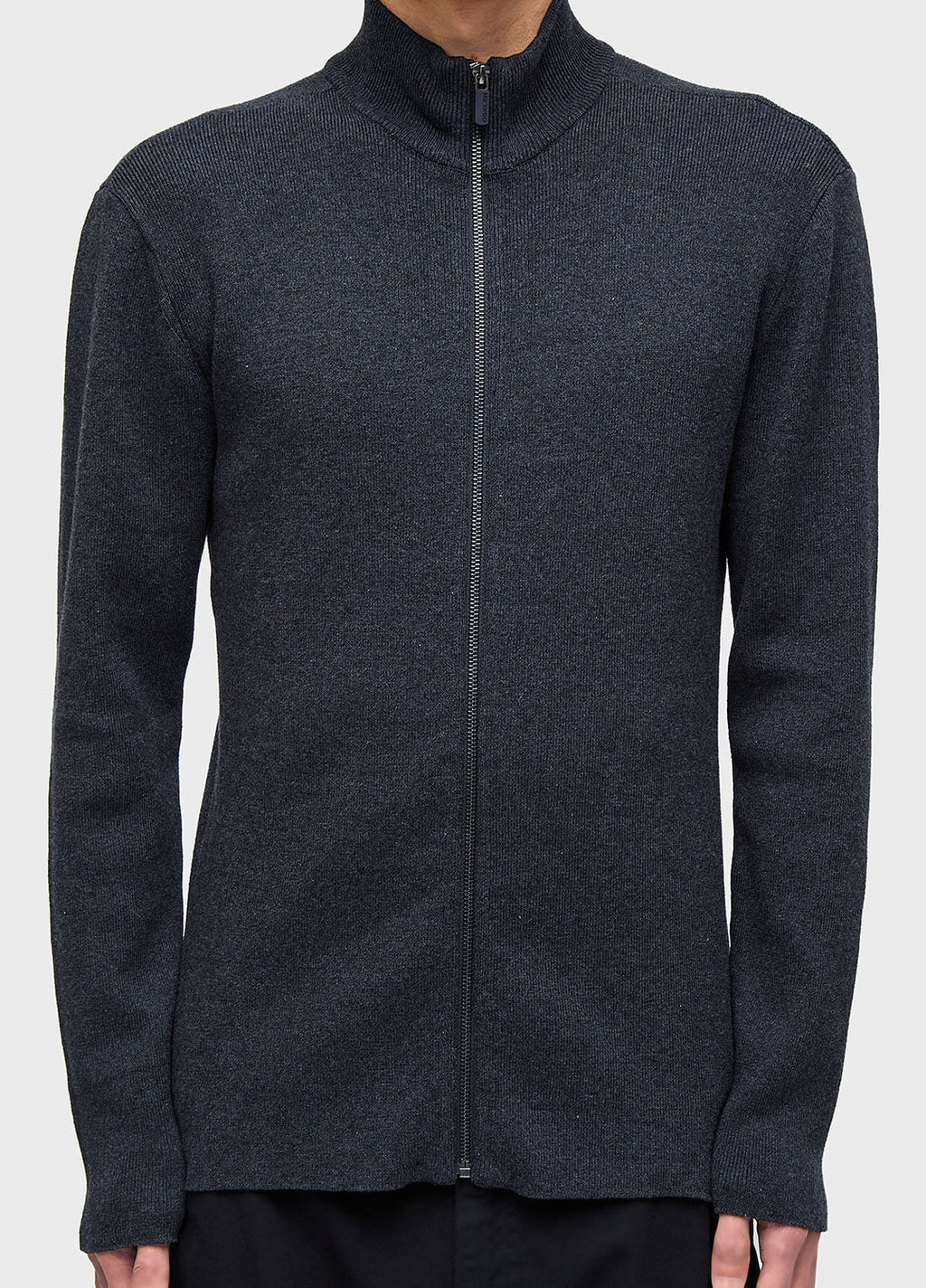 SWEATER TRICOT ZIPPED COTTON