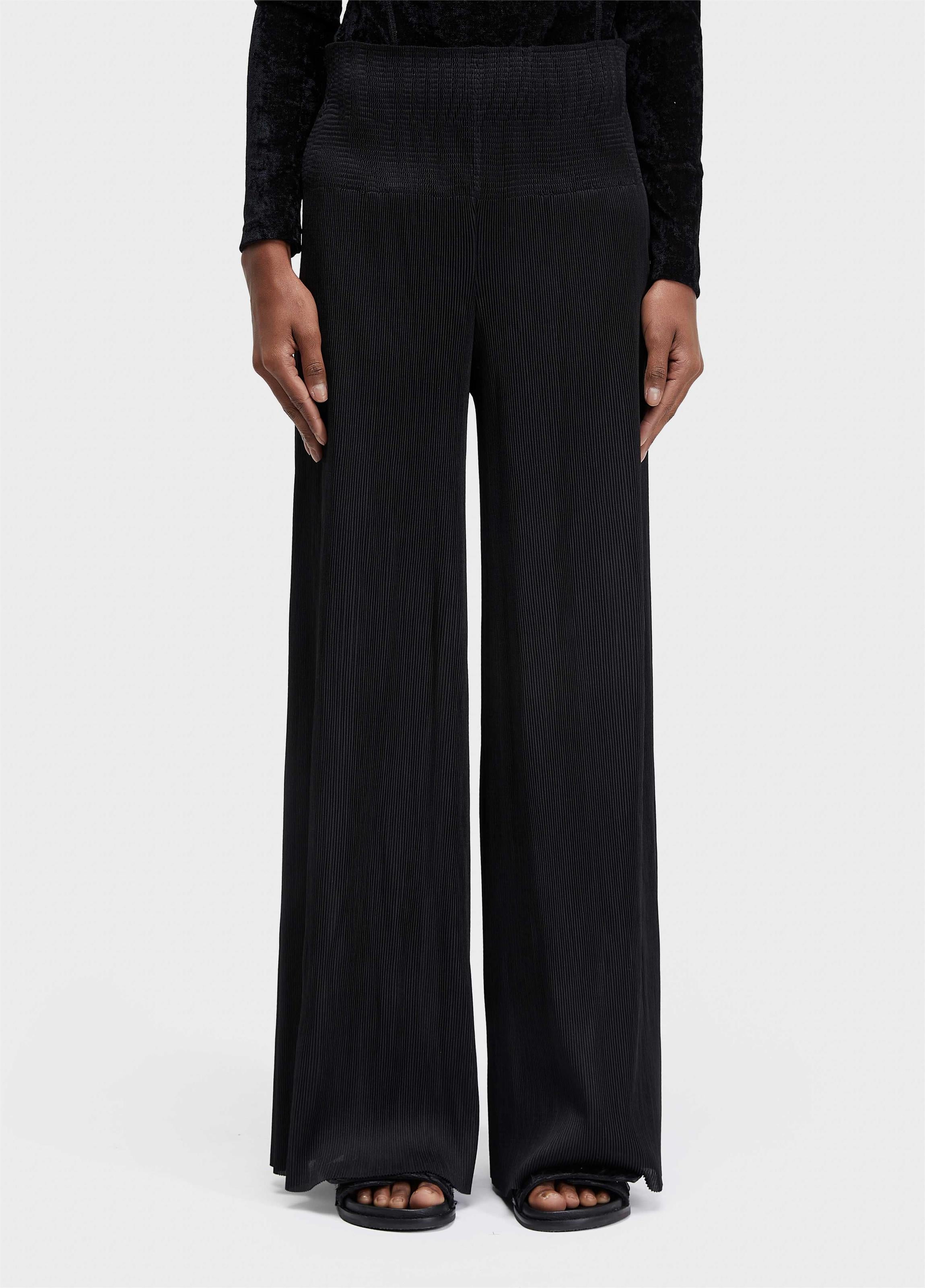 CALÇA PANTALONA LASTEX PLISSÊ