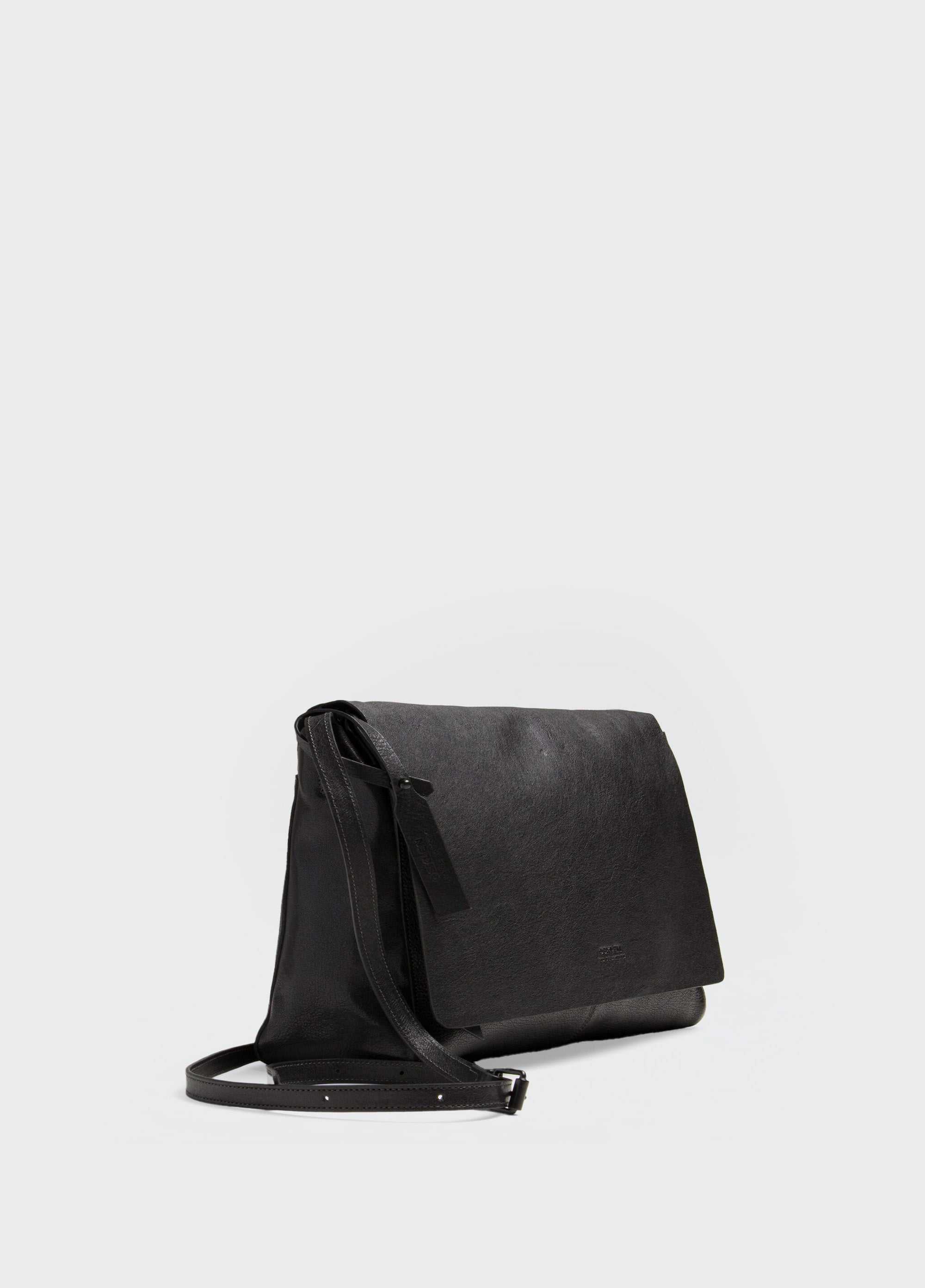 LARGE LEATHER CROSSBODY E-BASICS BAG