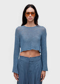 BLUSA ML FLARE TRICOT REDE