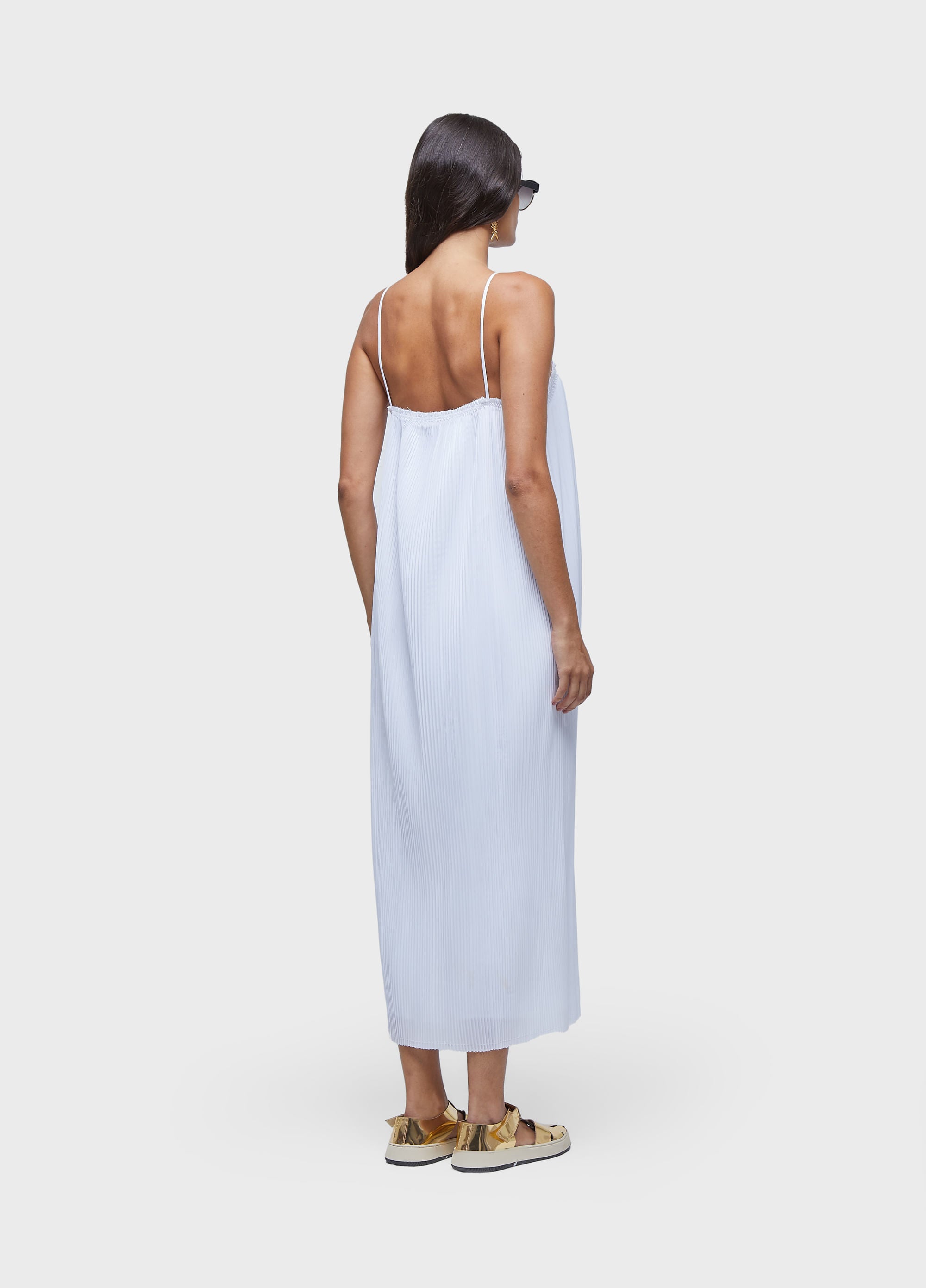 VESTIDO ALCAS PLISSADO