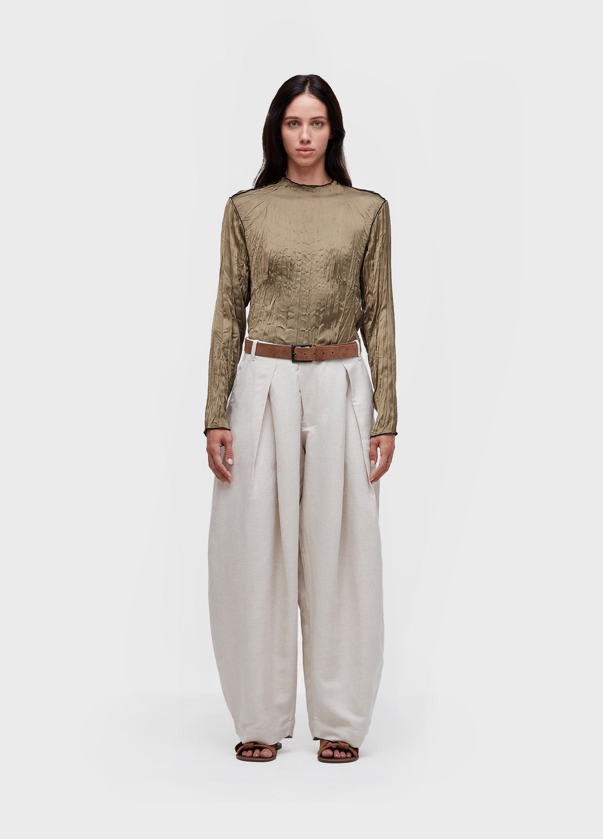 CALÇA LINEN PREGAS