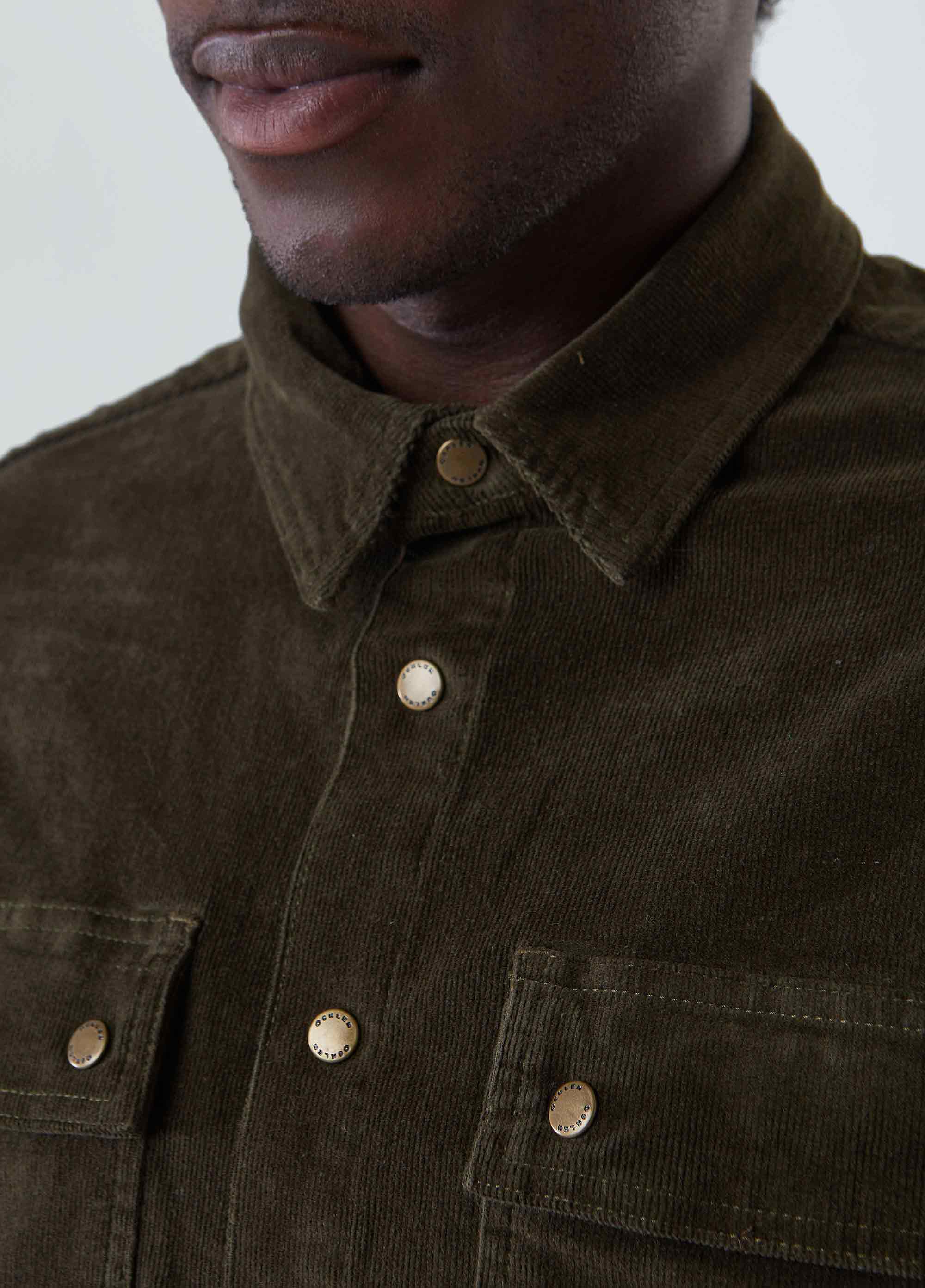 OVERSHIRT CORDUROY BOXED THIN ML FOREST
