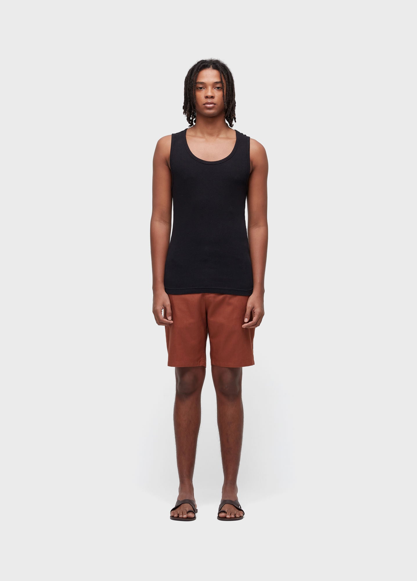 BERMUDA ALFAIATARIA BASIC LINEN MARROM
