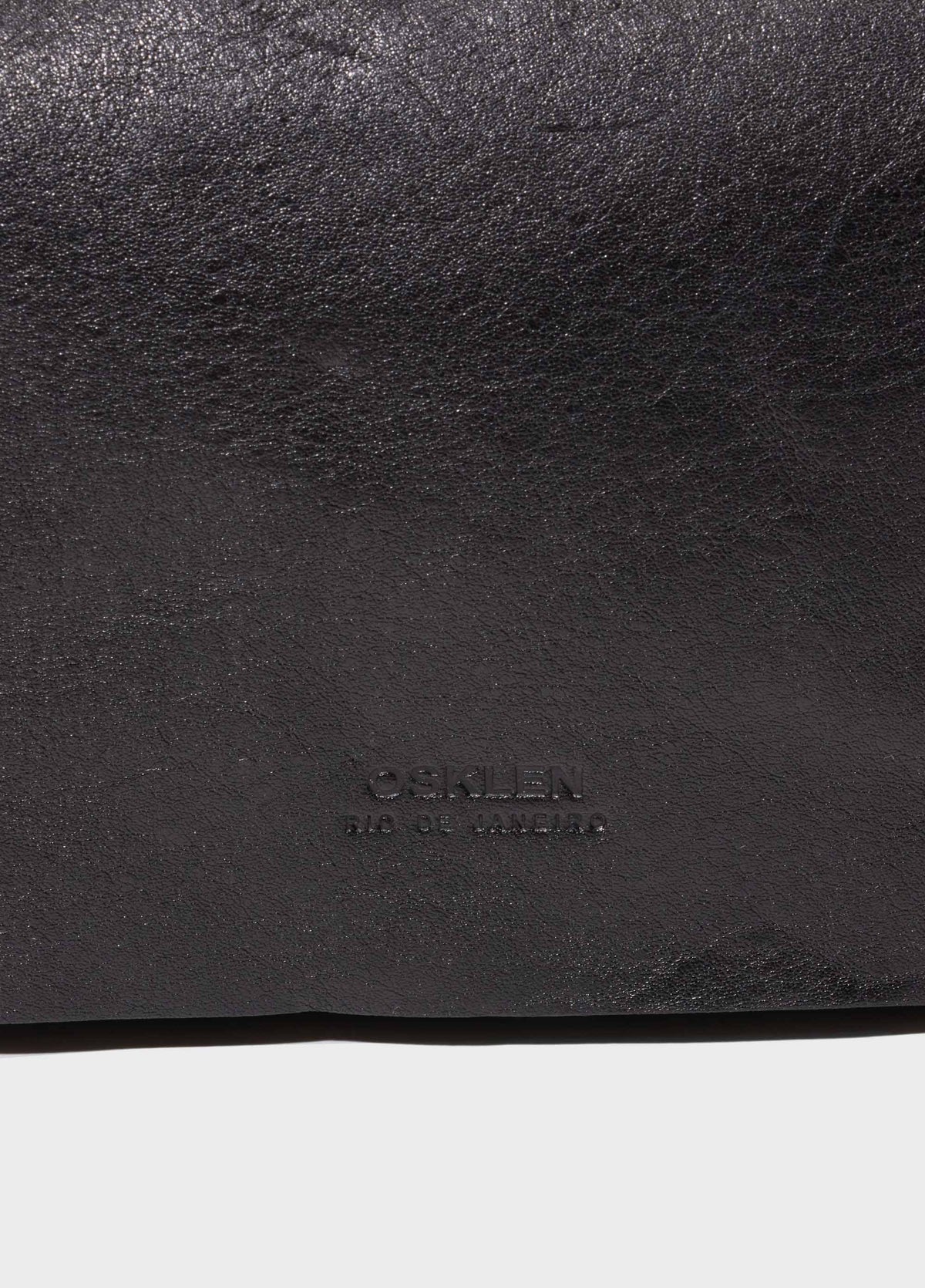 SMALL LEATHER CROSSBODY E-BASICS BAG PRETO