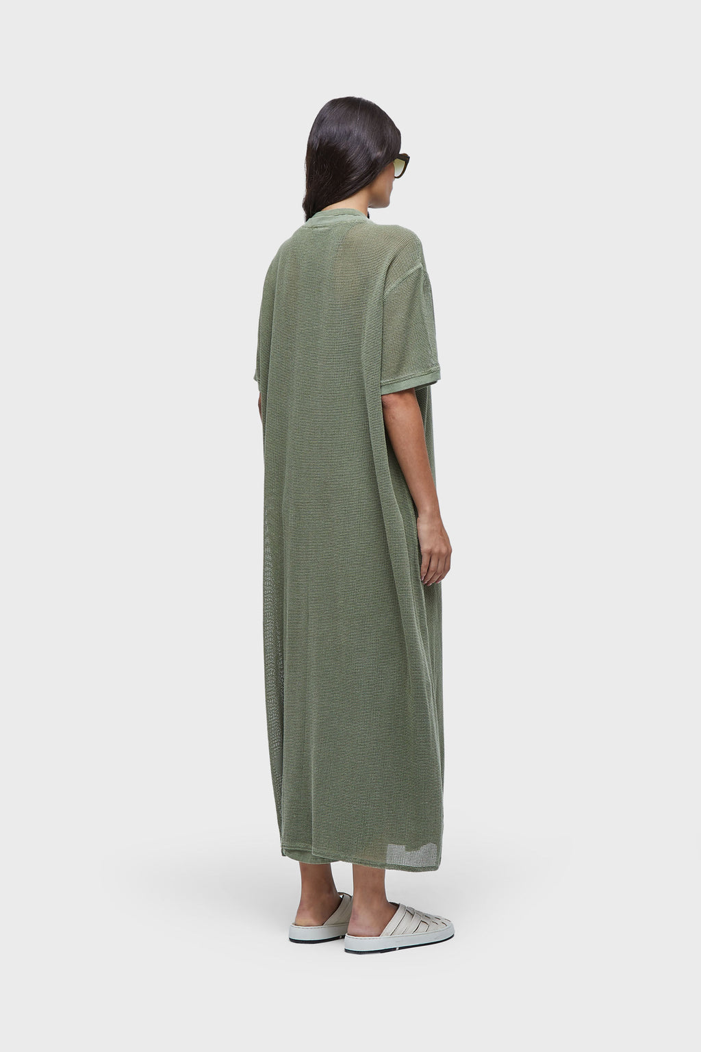 VESTIDO T-SHIRT OVER TELA VERDE PALMEIRA