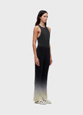 CALCA FLARE PLISSE DEGRADE AREIA/PRETO