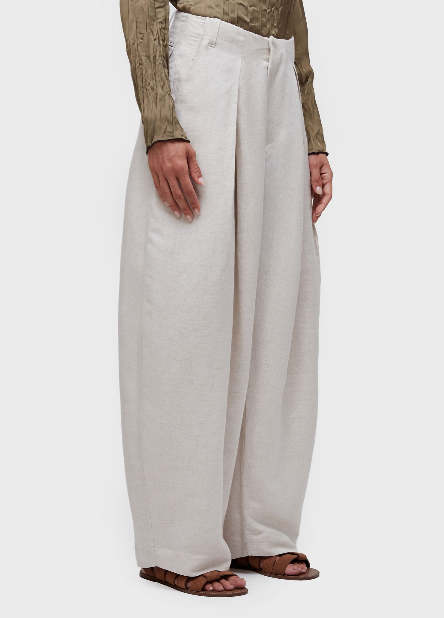 CALÇA LINEN PREGAS