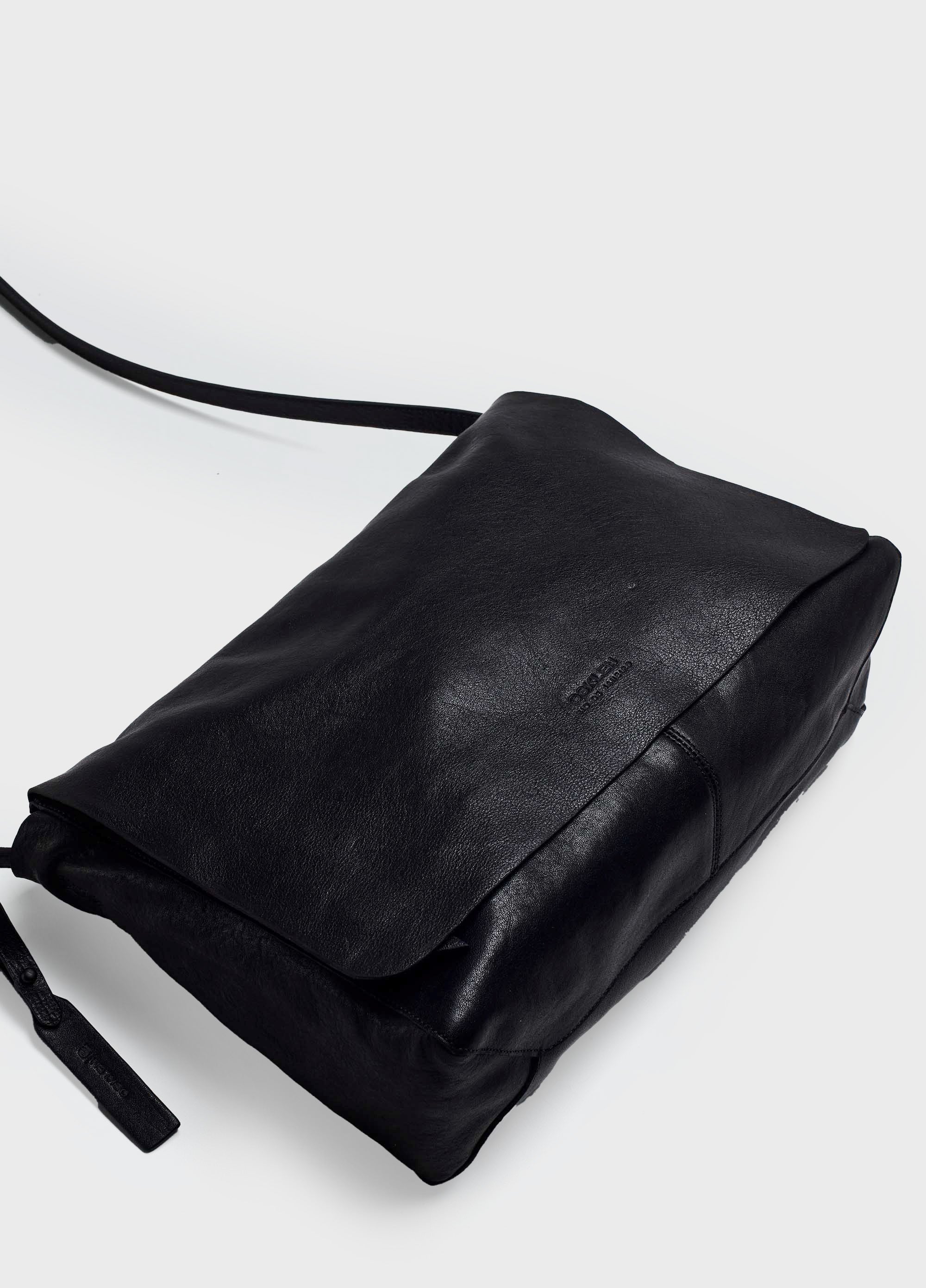 LARGE LEATHER CROSSBODY E-BASICS BAG