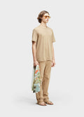 CALCA DENIM E-COLOR CAQUI