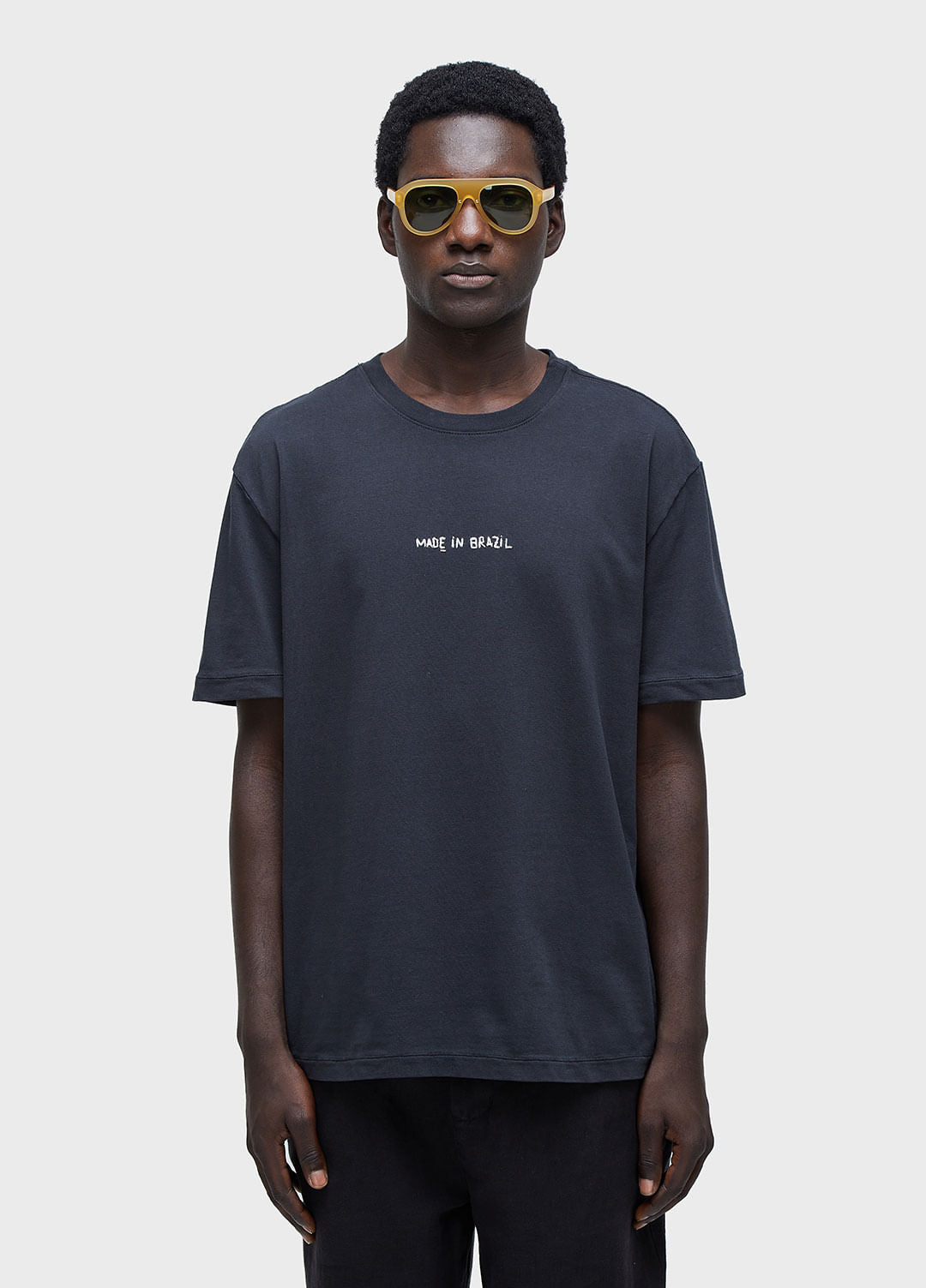 T-SHIRT MADE IN BRAZIL BORDADO MC PRETO