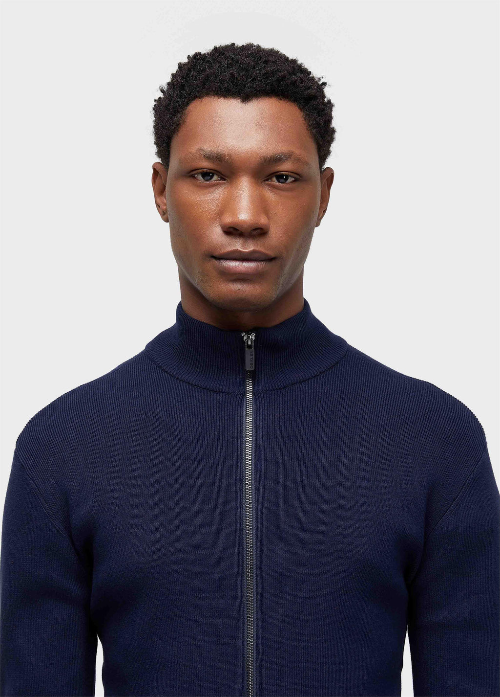 SWEATER TRICOT ZIPPED COTTON