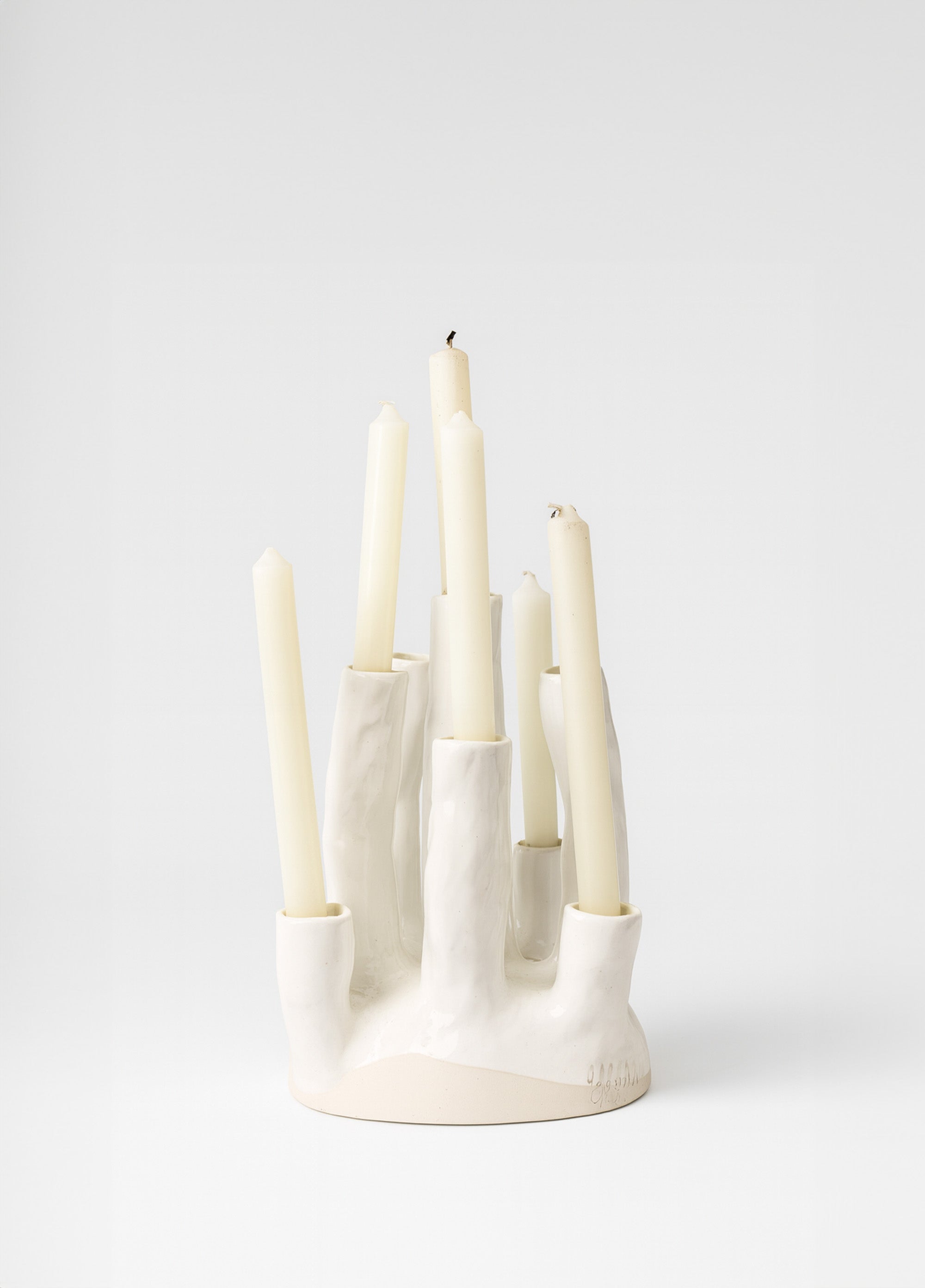 CASTIÇAL CORAL BRANCO