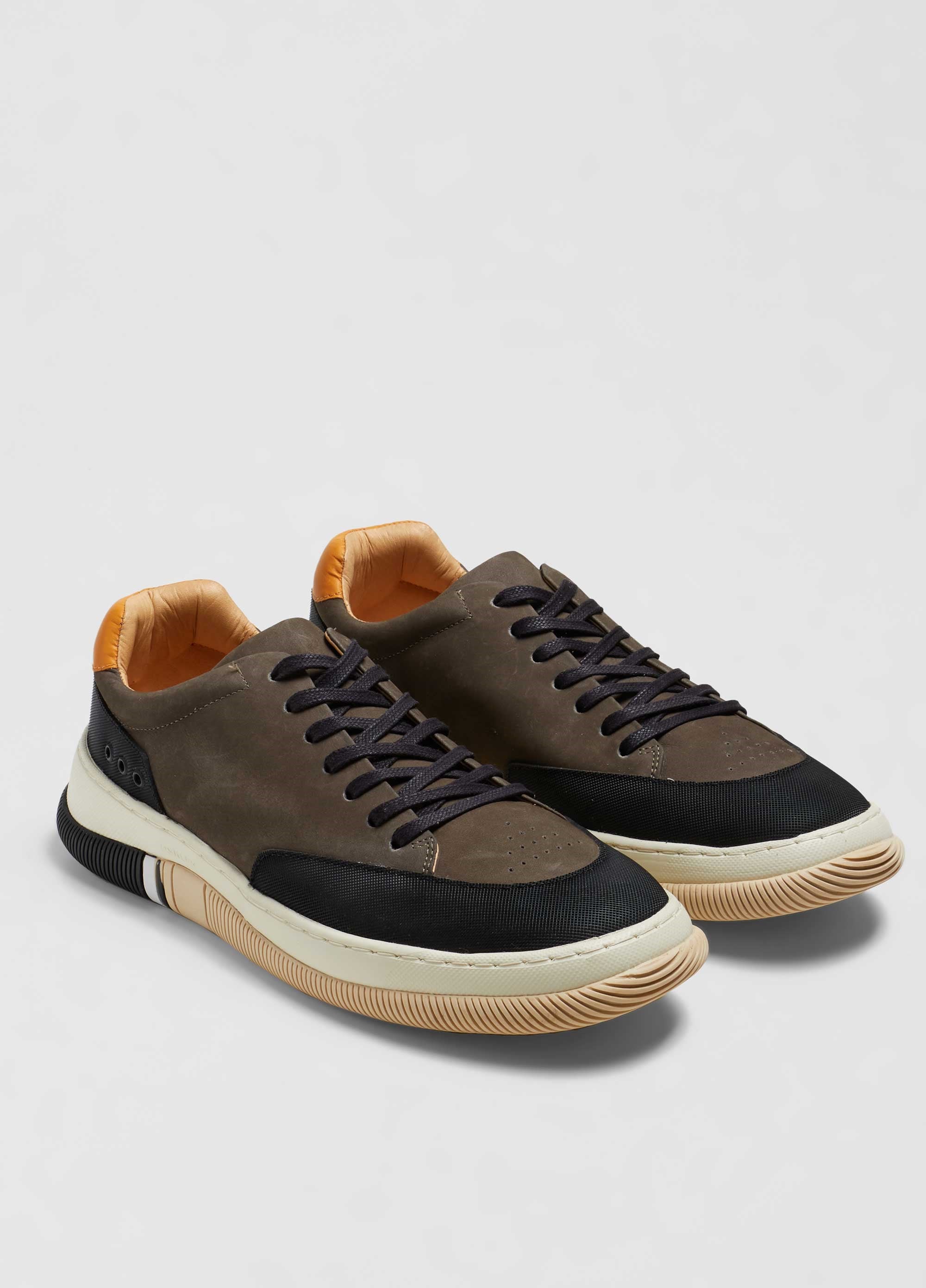 TENIS HYBRID LACES NOBUCK MASC CINZA ESCURO/PRETO/AMARELO