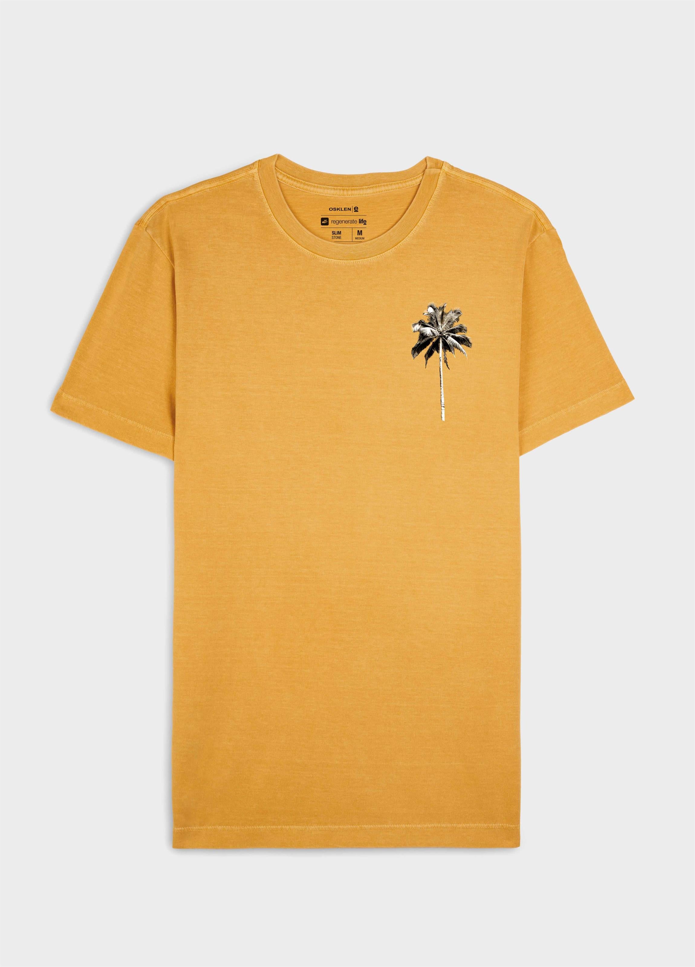 T-SHIRT SLIM STONE COQUEIRO MC DAMASCO