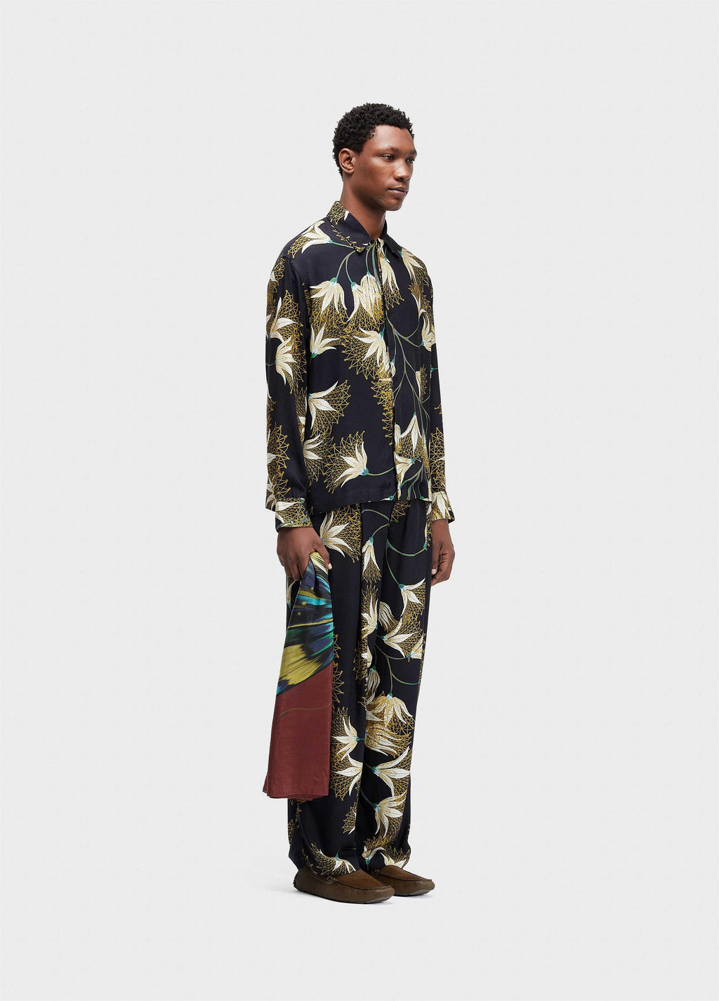 CALÇA JAZZ FLORAL TRAMA