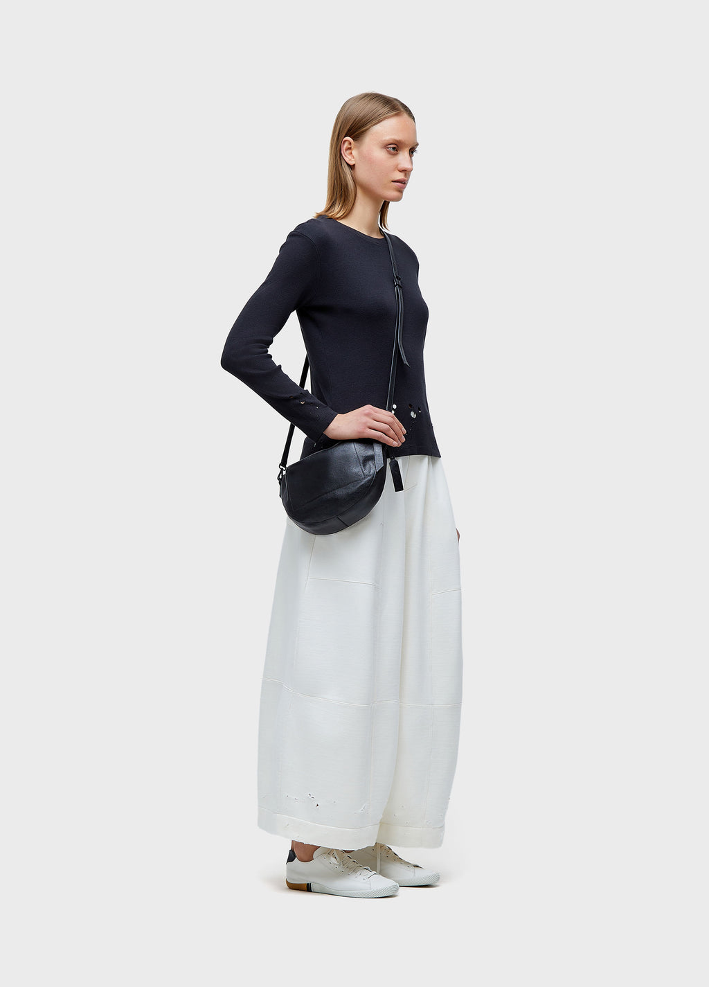CALCA FEM FRAYED OFF-WHITE
