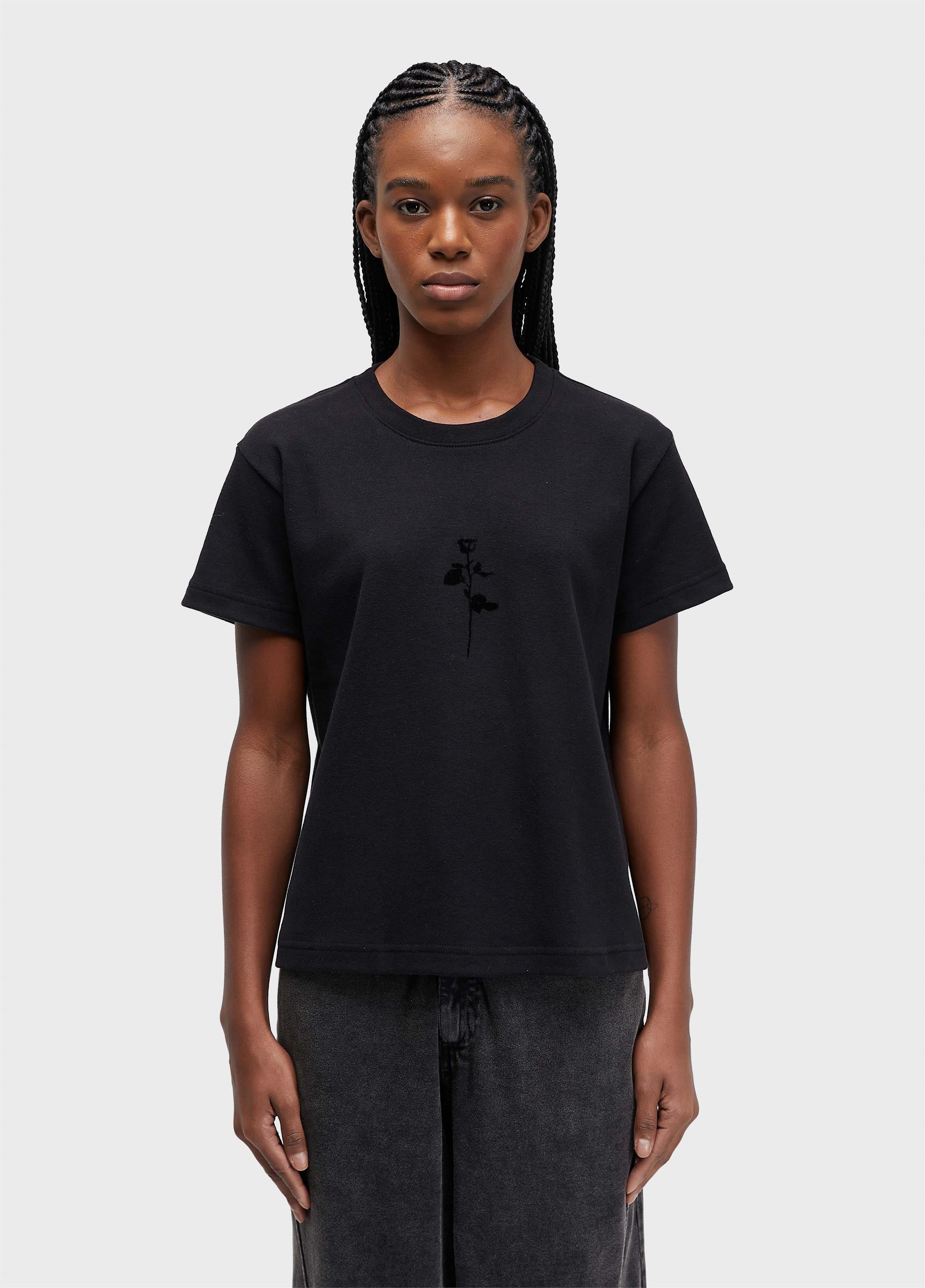 T-SHIRT ROSA FLOCADA