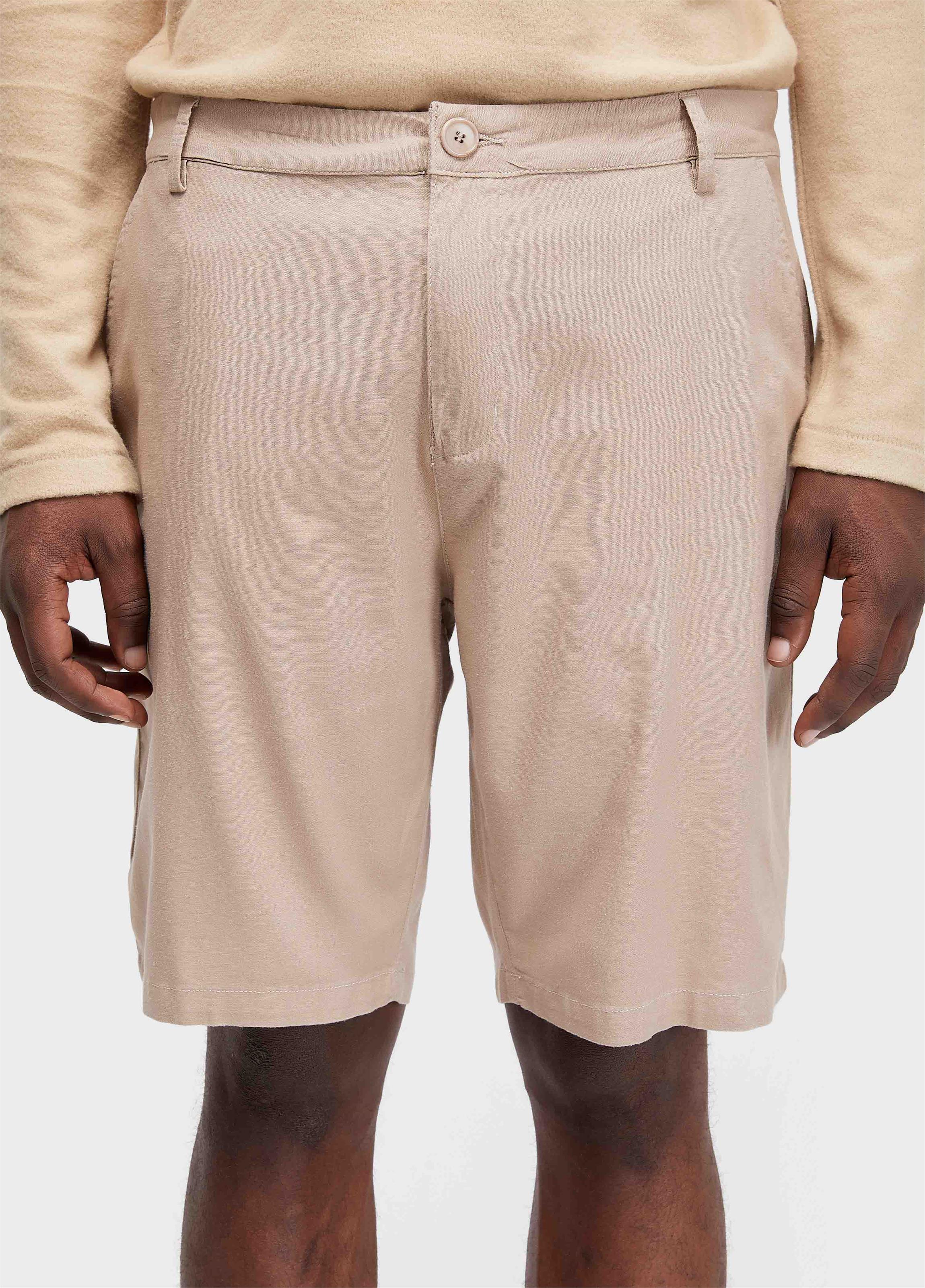 BERMUDA ALFAIATARIA BASIC LINEN JUTA