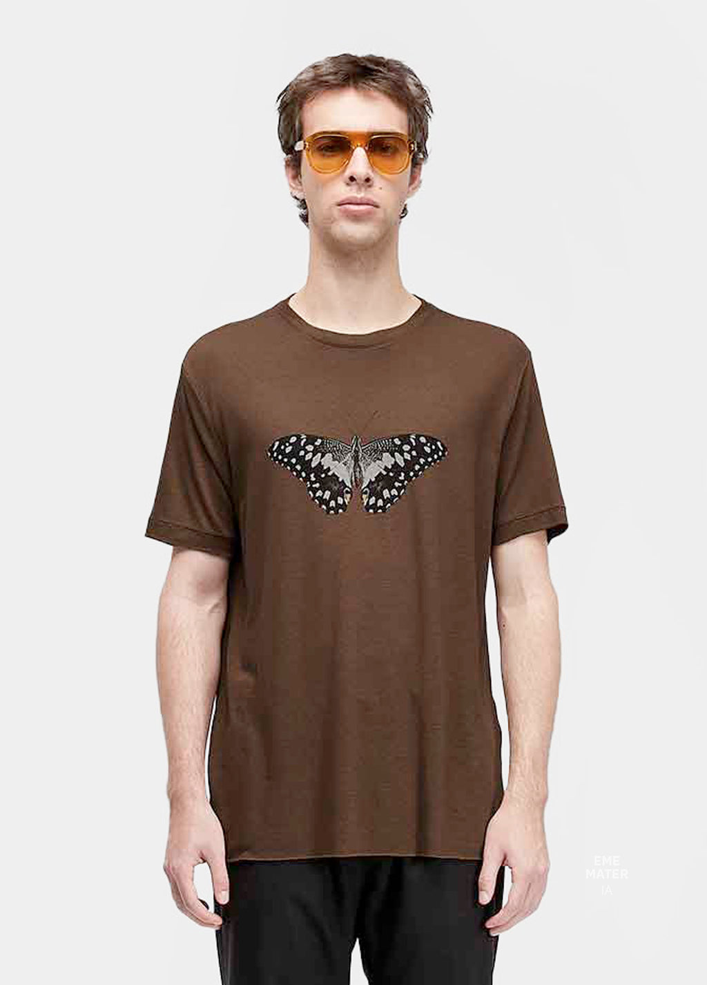 T-SHIRT LIGHT LINEN BUTTERFLY MC