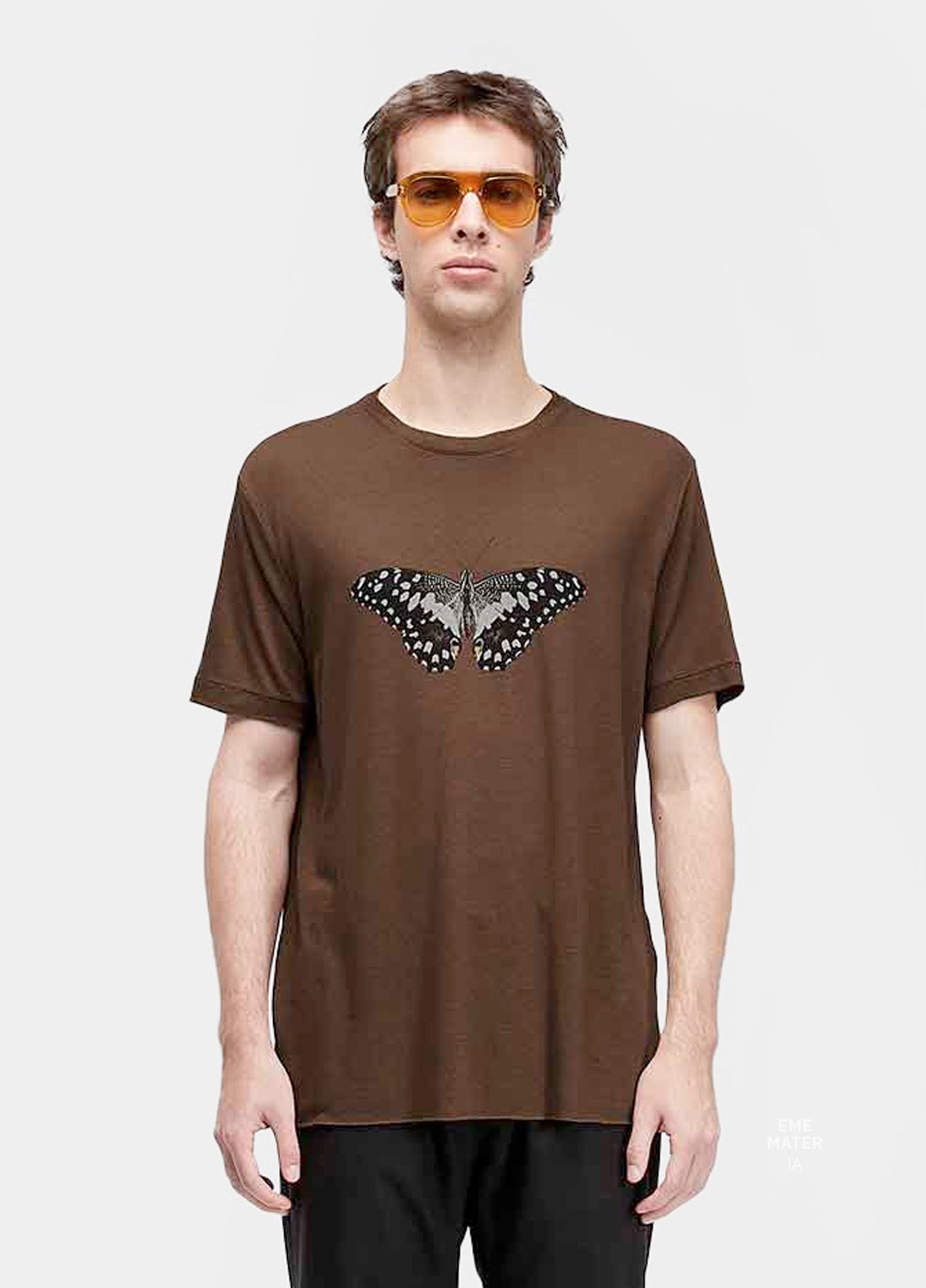 T-SHIRT LIGHT LINEN BUTTERFLY MC