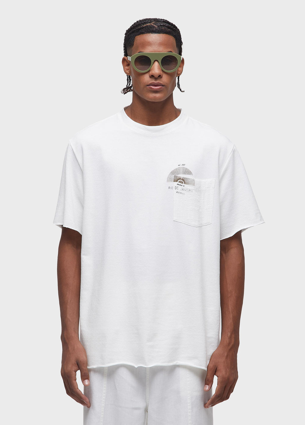T-SHIRT POCKET TRACE WOMEN MC OFF-WHITE