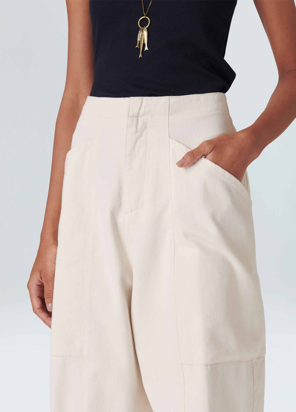 CALÇA BARREL WHITE