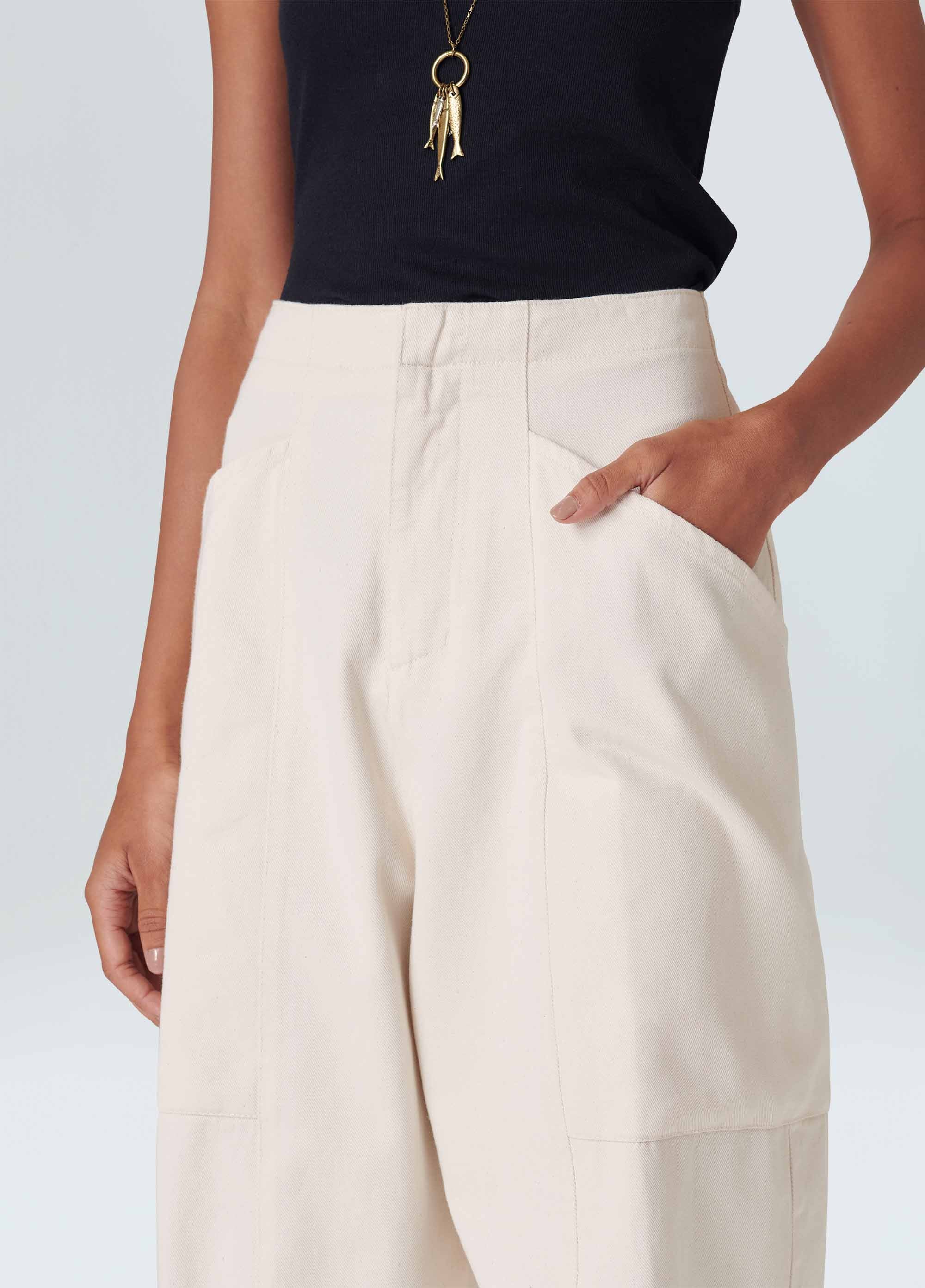 CALÇA BARREL WHITE