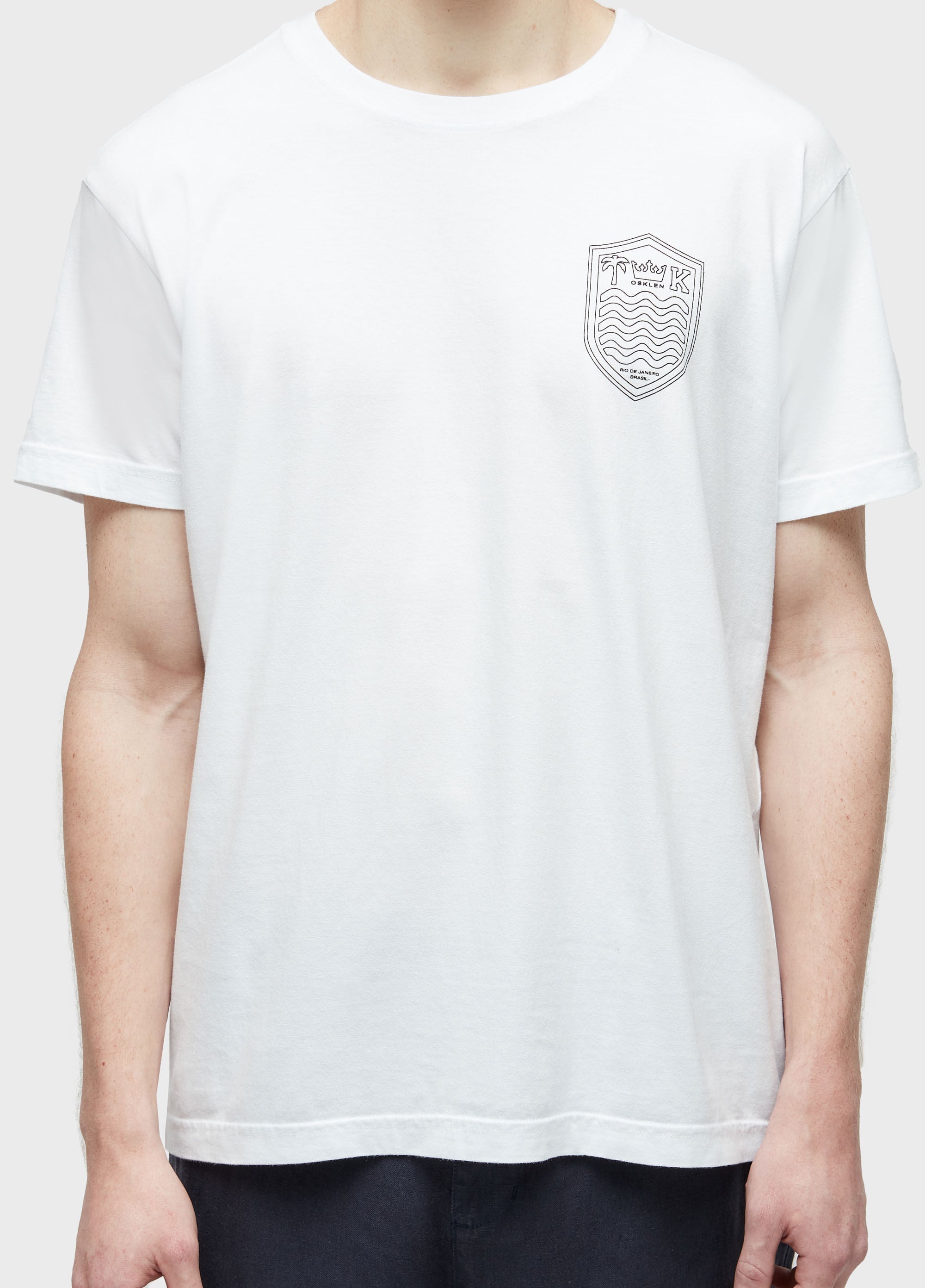 T-SHIRT VINTAGE BRASAO TRACO MC BRANCO