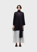 VESTIDO ML GOLA PLISSADO