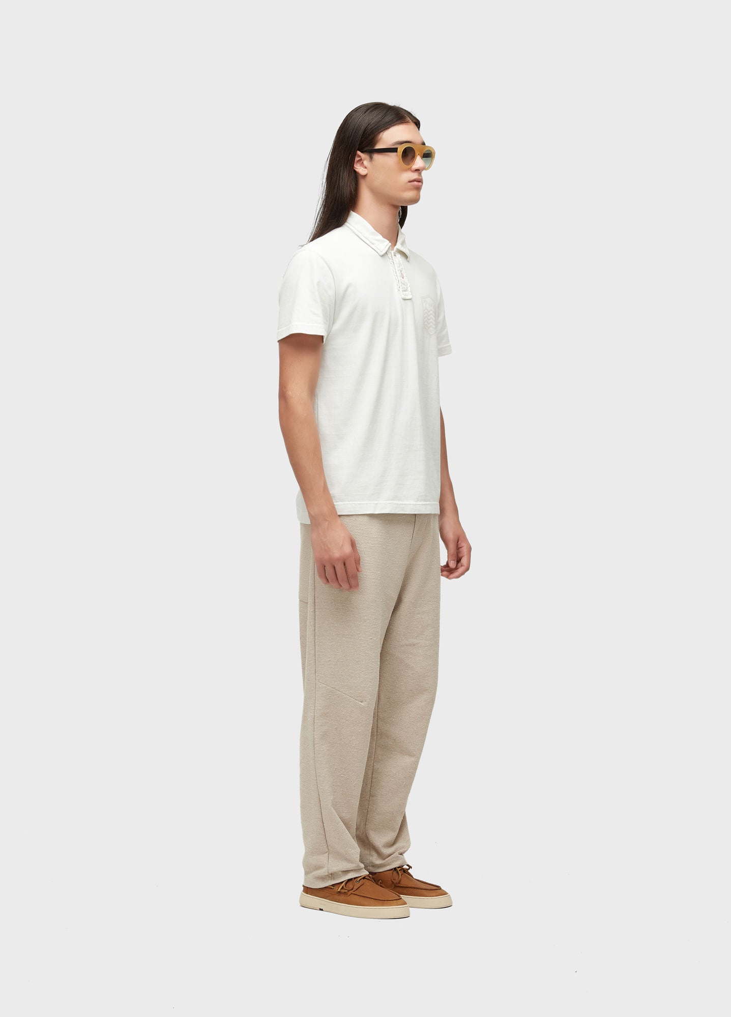 CAMISA POLO STONE MC COLORS OFF-WHITE