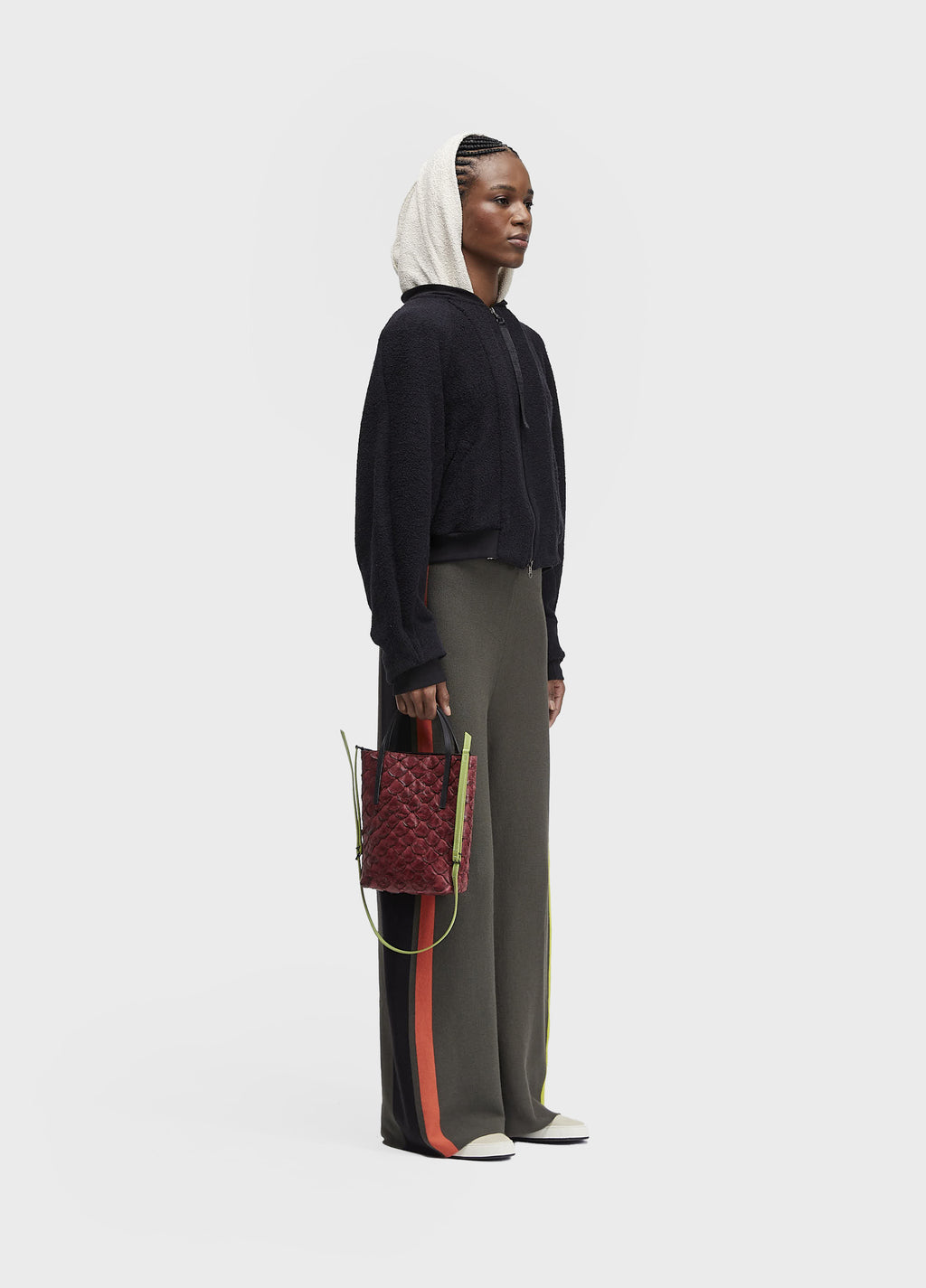 CALÇA TRICOT LISTRADO