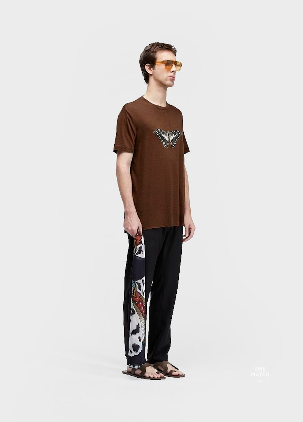 T-SHIRT LIGHT LINEN BUTTERFLY MC