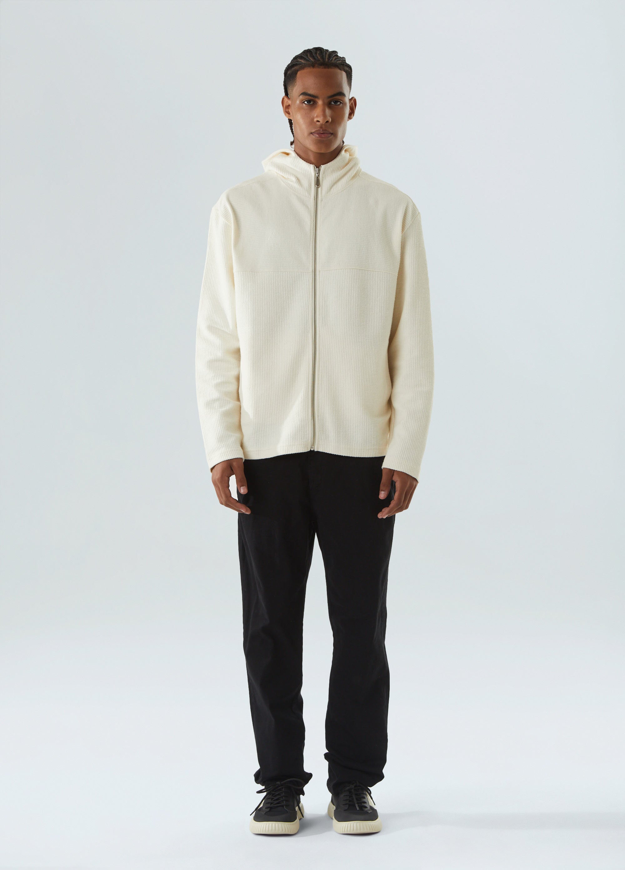 CASACO HOODIE SOFT FUZZ OFF-WHITE