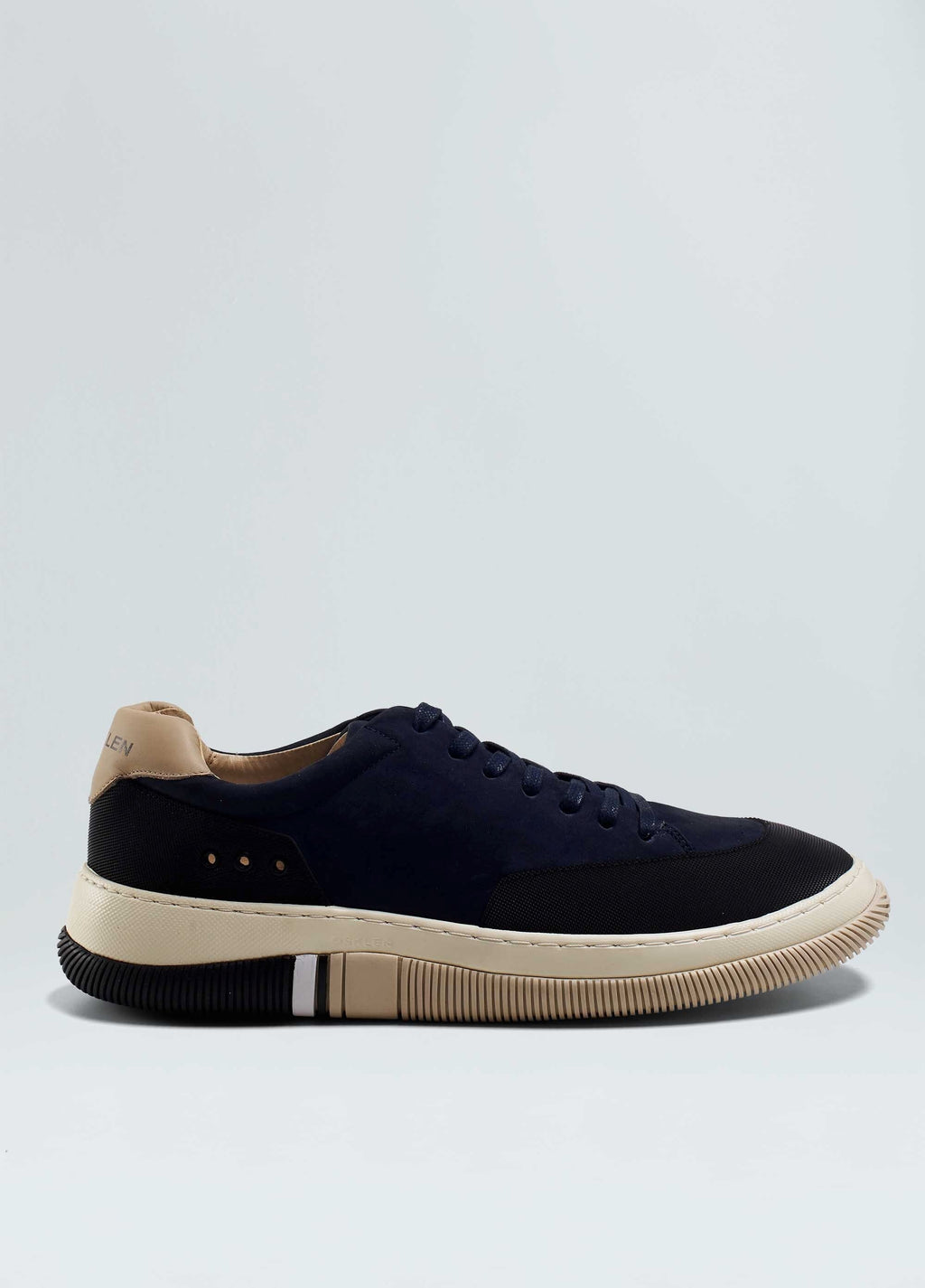 TENIS HYBRID LACES NOBUCK MASC AZUL MARINHO/PRETO/BEGE CLARO