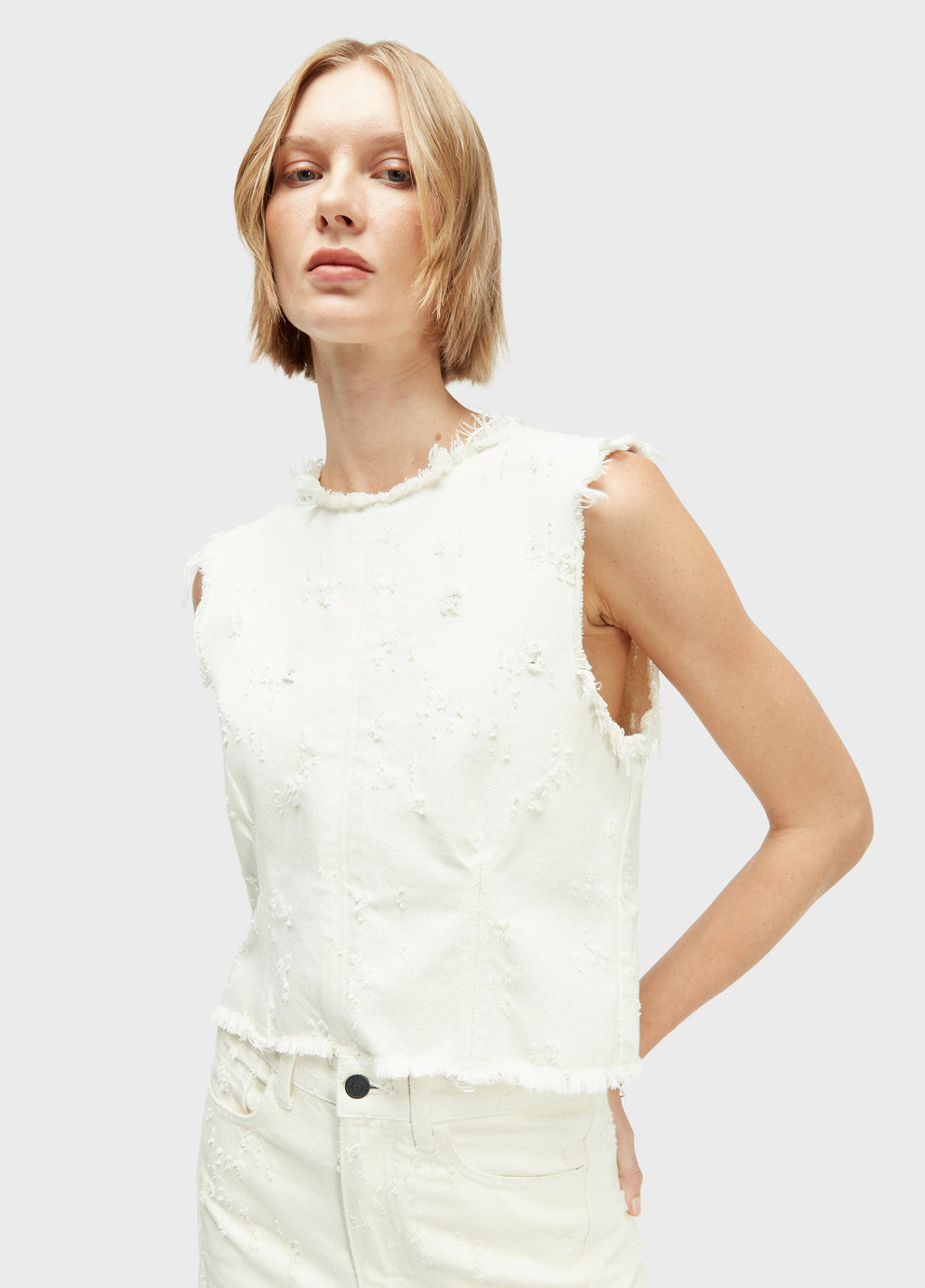 BLUSA SLEEVELESS DENIN TEXTURE