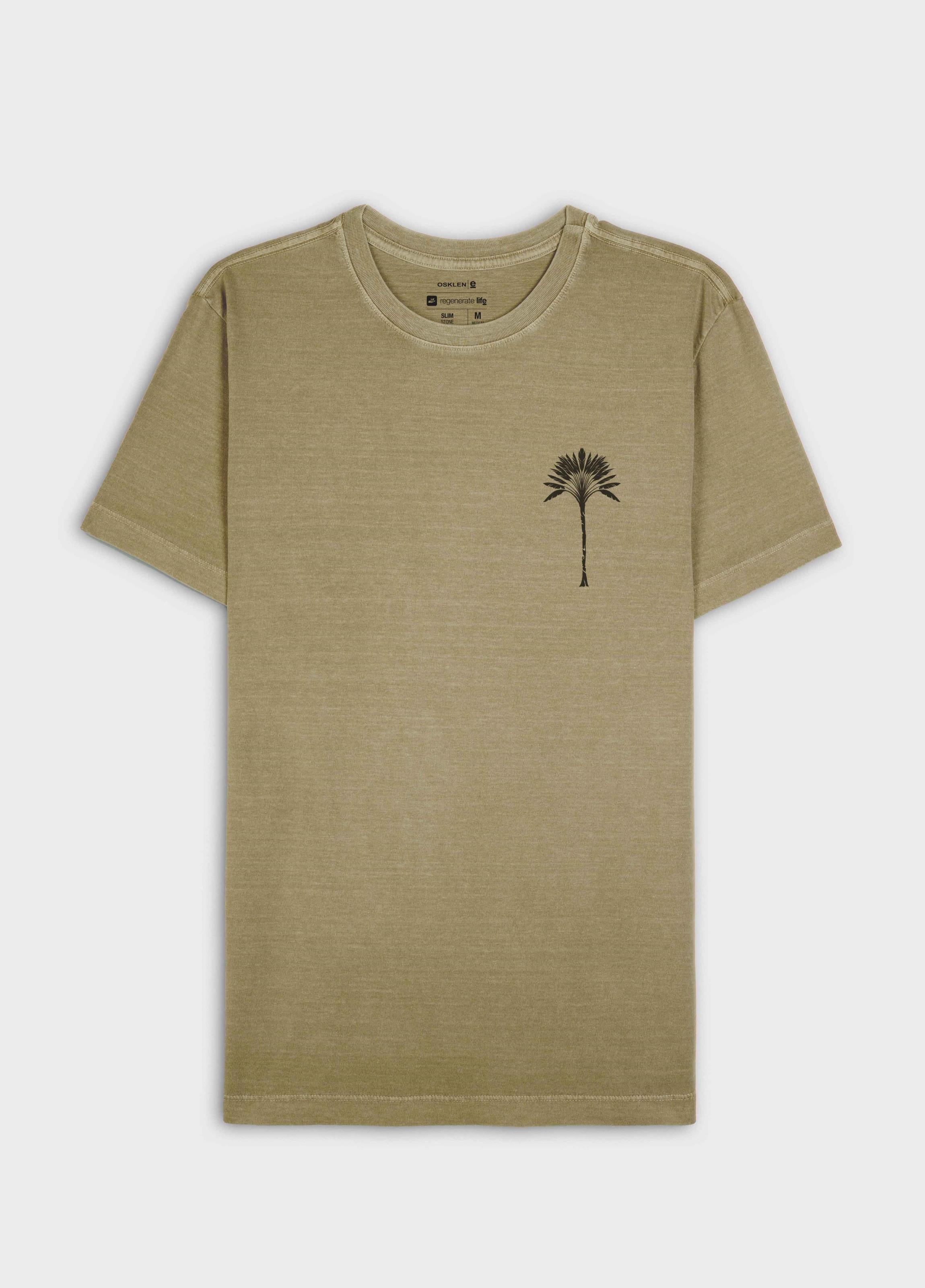T-SHIRT SLIM STONE IMPERIAL MC CAQUI