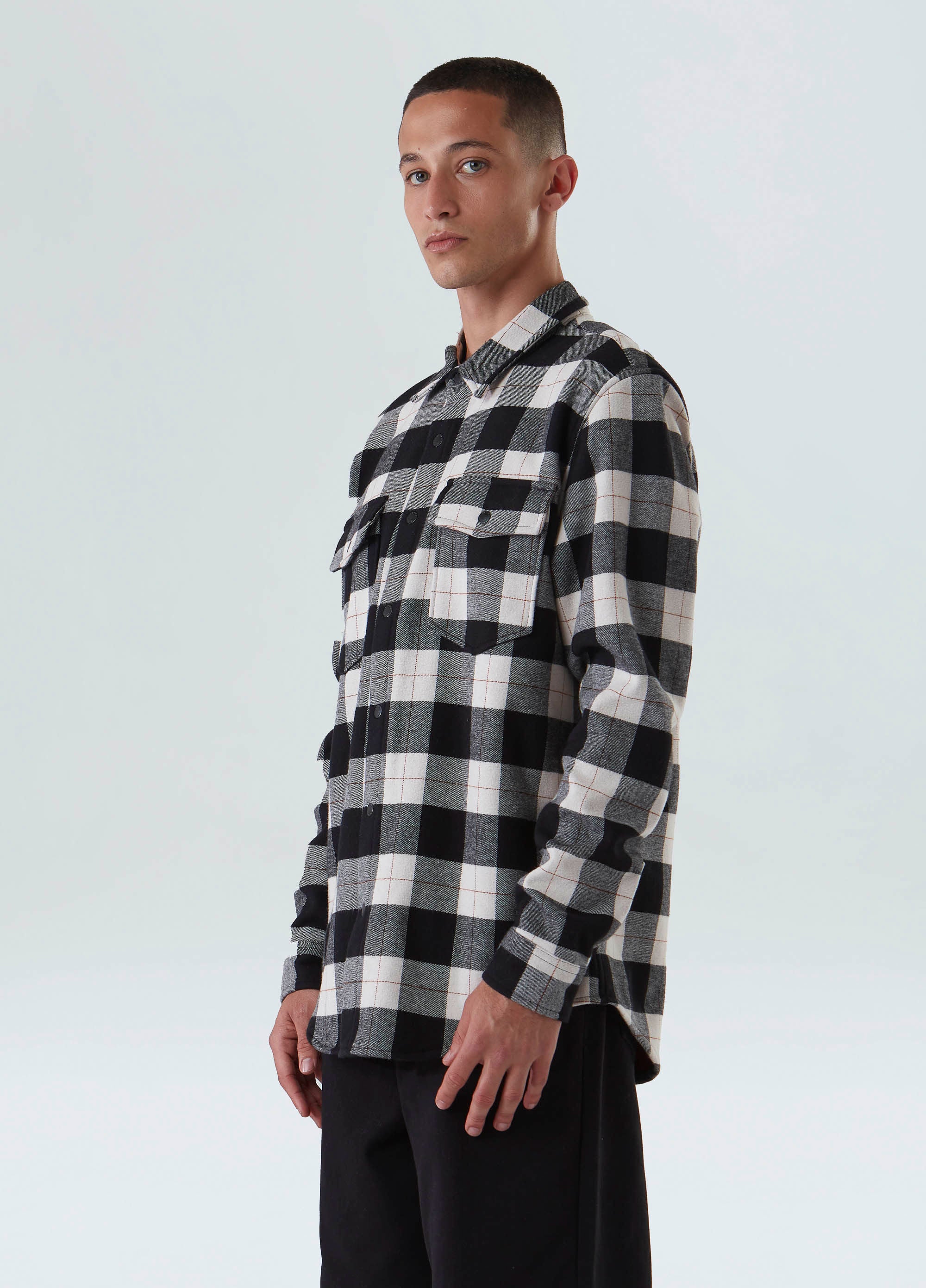 OVERSHIRT MASCULINA XADREZ AREIA/PRETO/VINHO