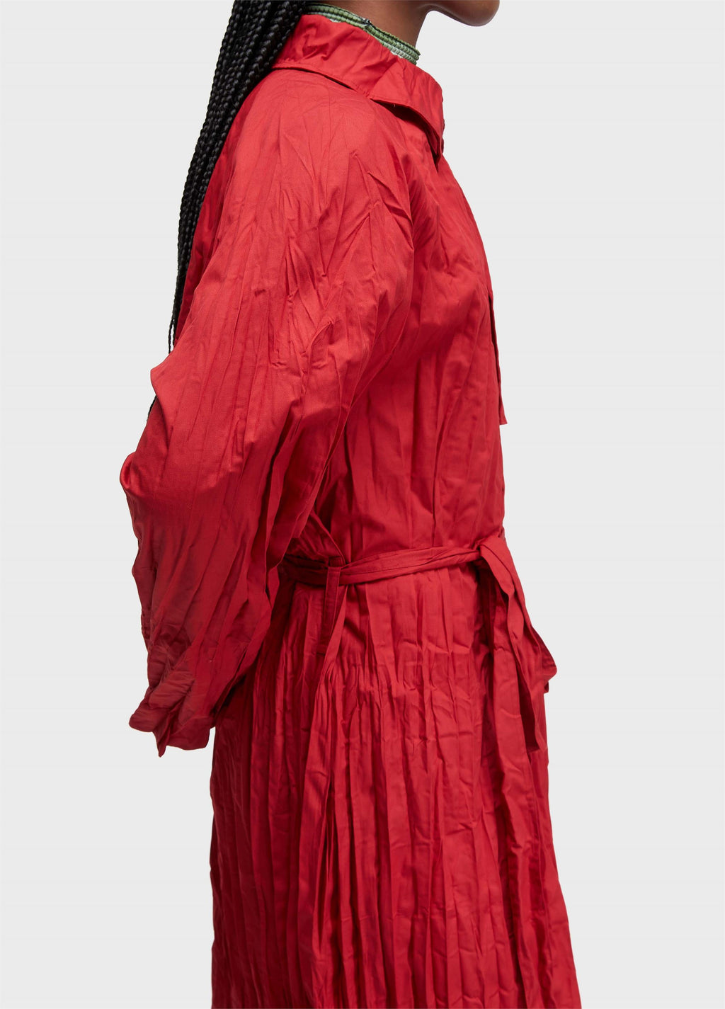 TRENCH COAT WRINKLED TRICOLINE