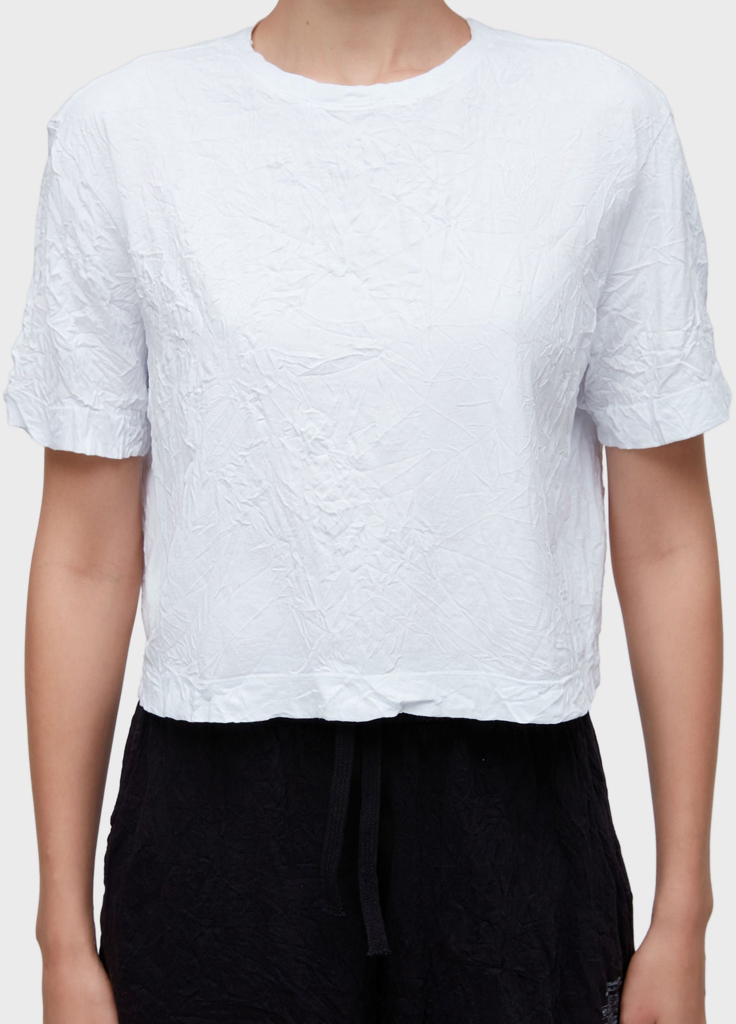 T-SHIRT CROPPED WRINKLE