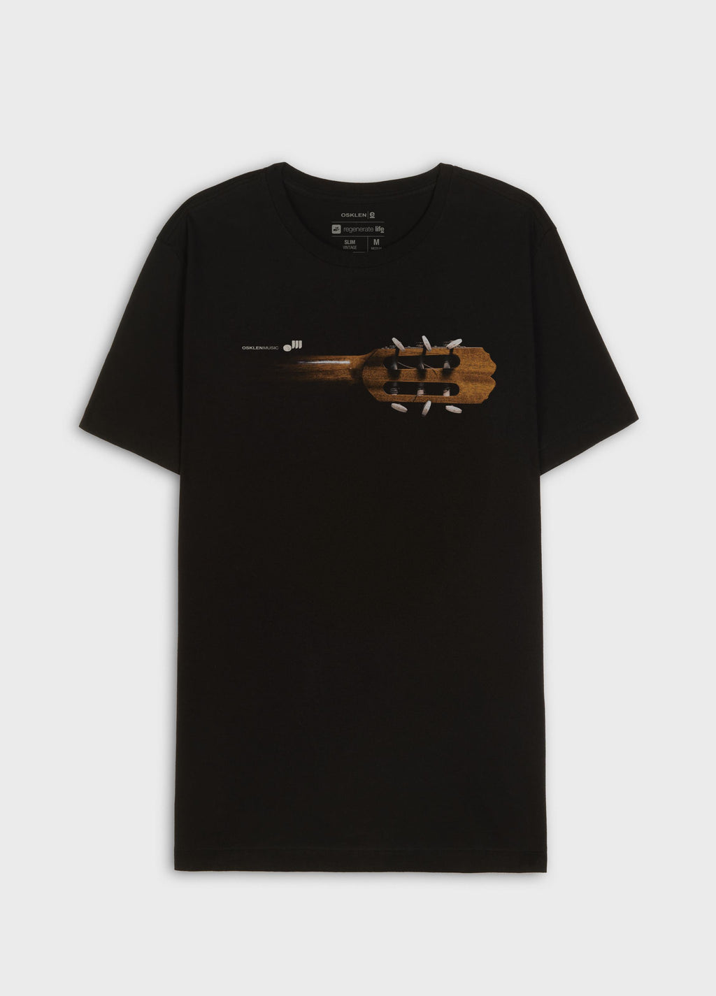 T-SHIRT SLIM VINTAGE ACOUSTIC GUITAR MC PRETO