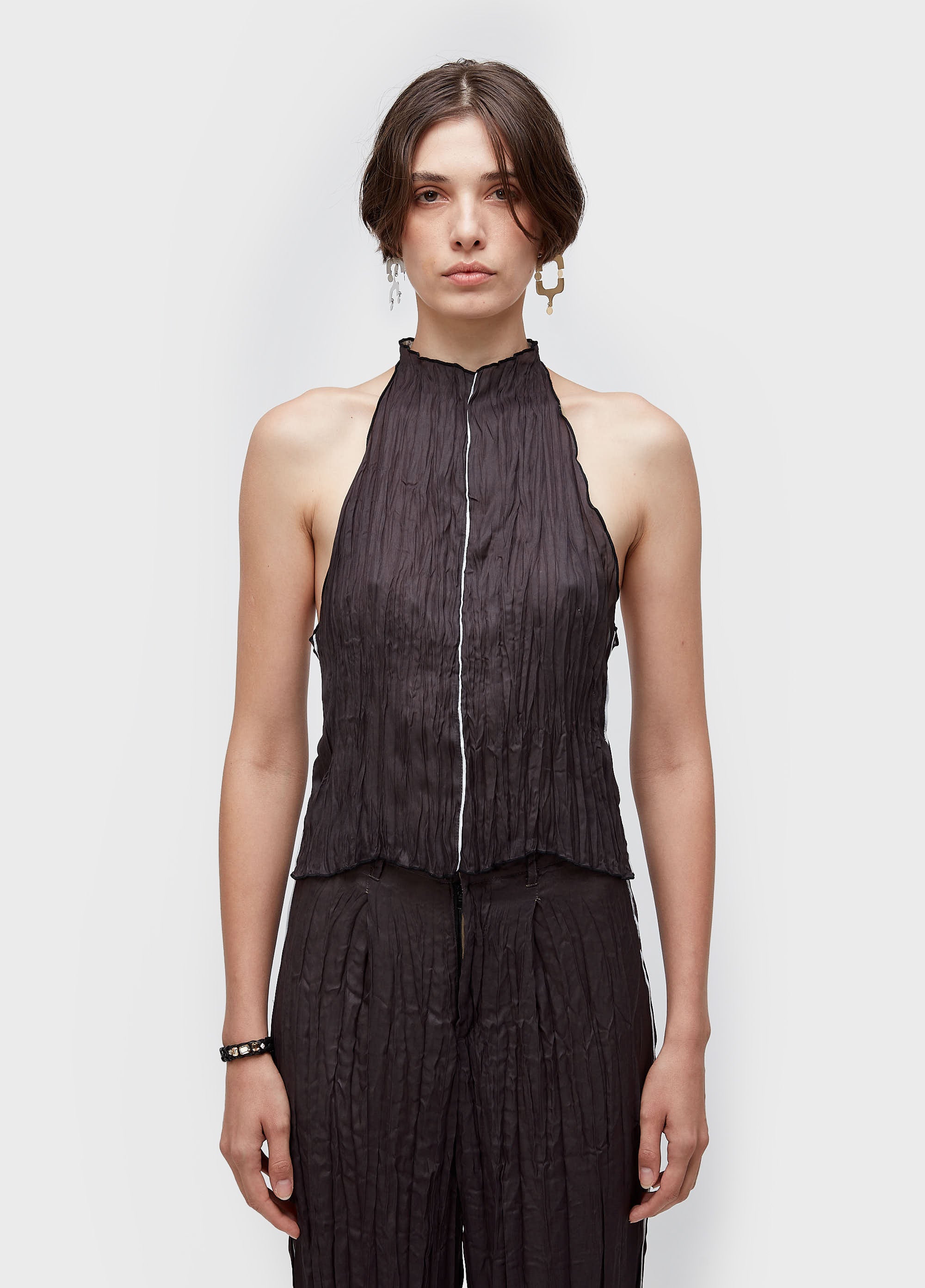 BLUSA RAGLAN WRINKLE SATIN DOUBLE FACE